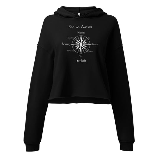 Sweat à Capuche Crop-Top rod an avelioù sweatshirt Bevet Breizh Noir S 