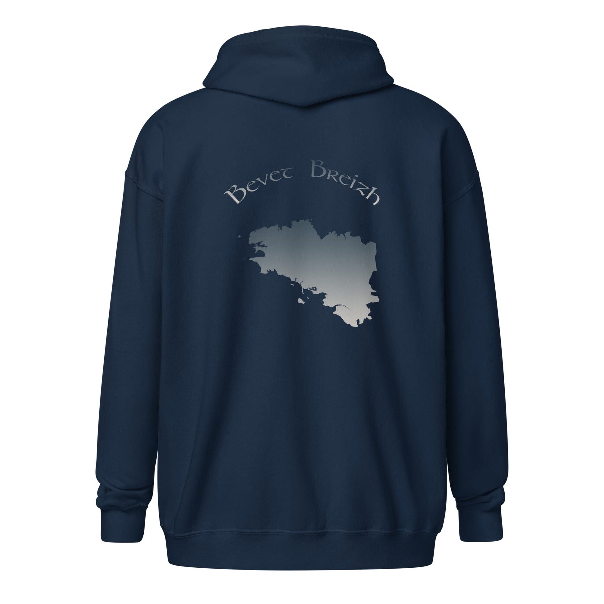 Sweat à capuche épais unisexe à fermeture éclair Bevet Breizh sweat-shirt Bevet Breizh Bleu Marine S 
