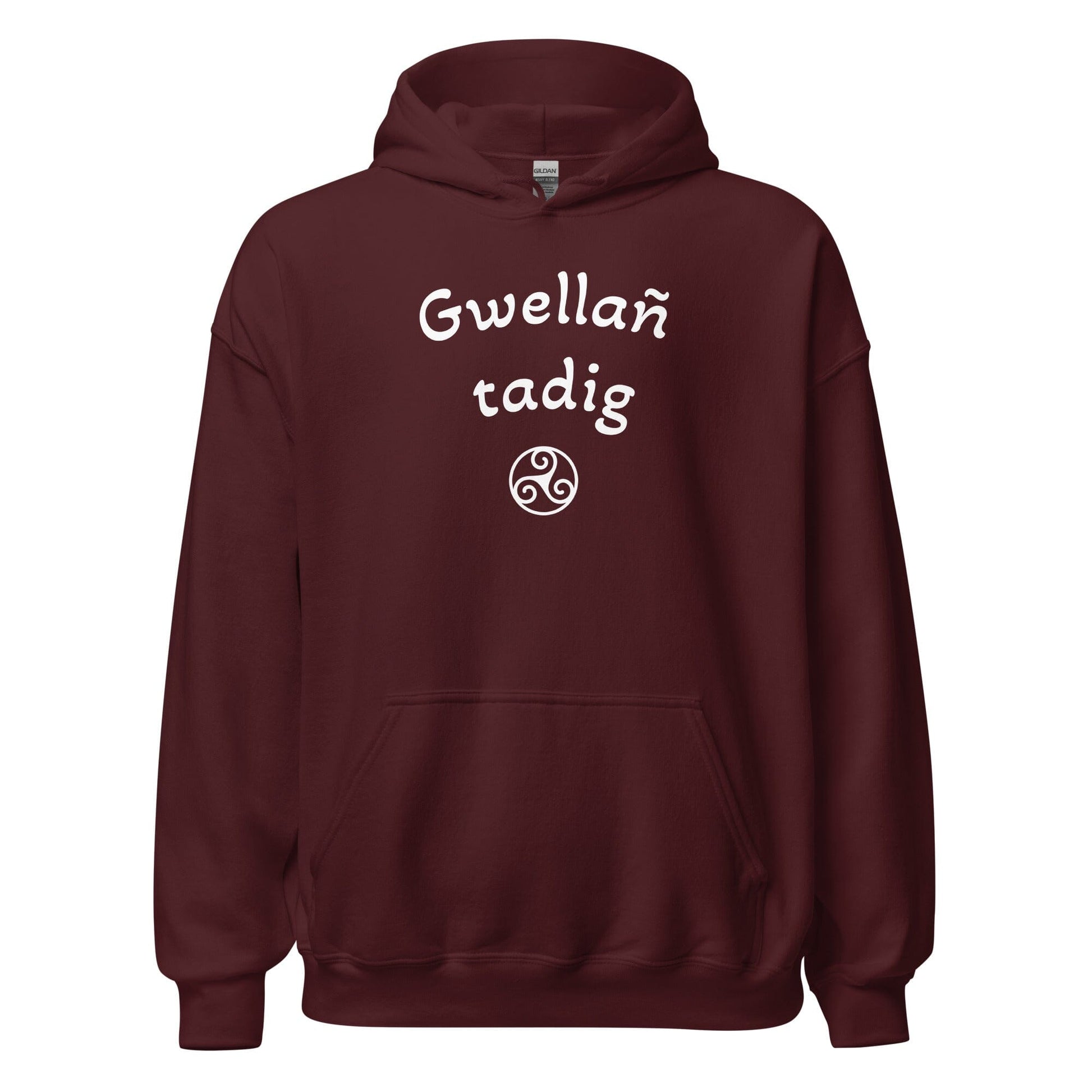 Sweat à capuche Gwellañ tadig sweatshirt Bevet Breizh Bordeaux S 