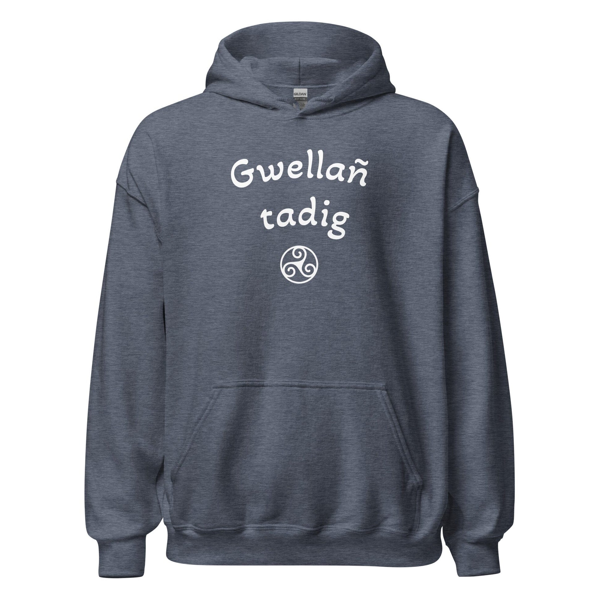 Sweat à capuche Gwellañ tadig sweatshirt Bevet Breizh Heather Sport Dark Navy S 