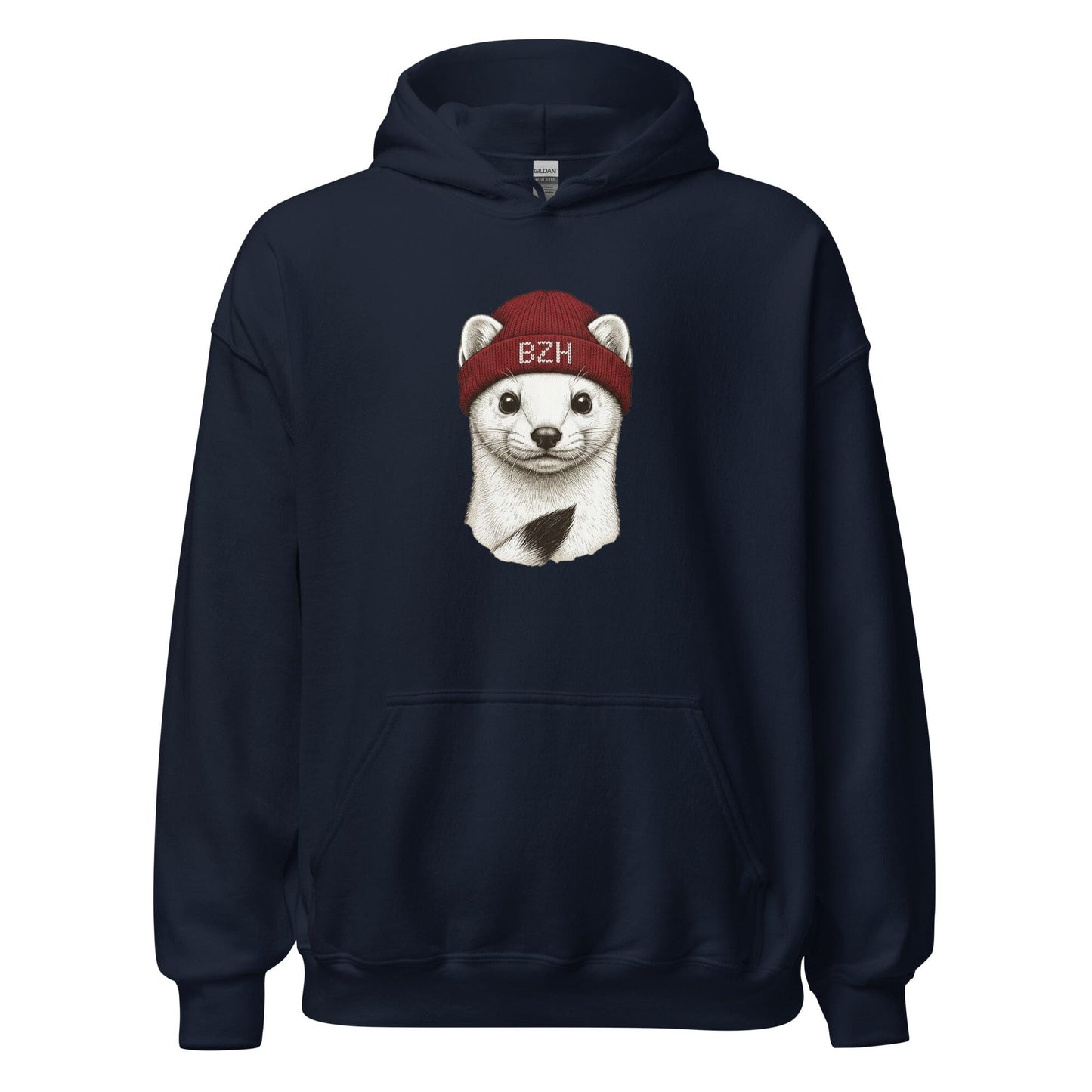 Sweat à capuche Hermine BZH Bevet Breizh sweat-shirt Bevet Breizh Bleu Marine S 