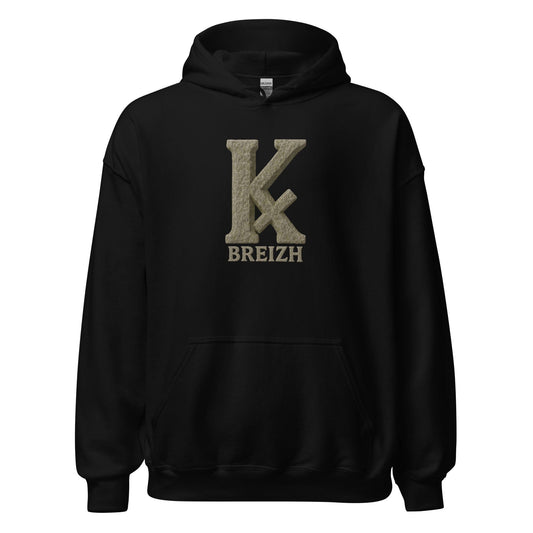 Sweat à capuche K barré sweat-shirt Bevet Breizh Noir S 