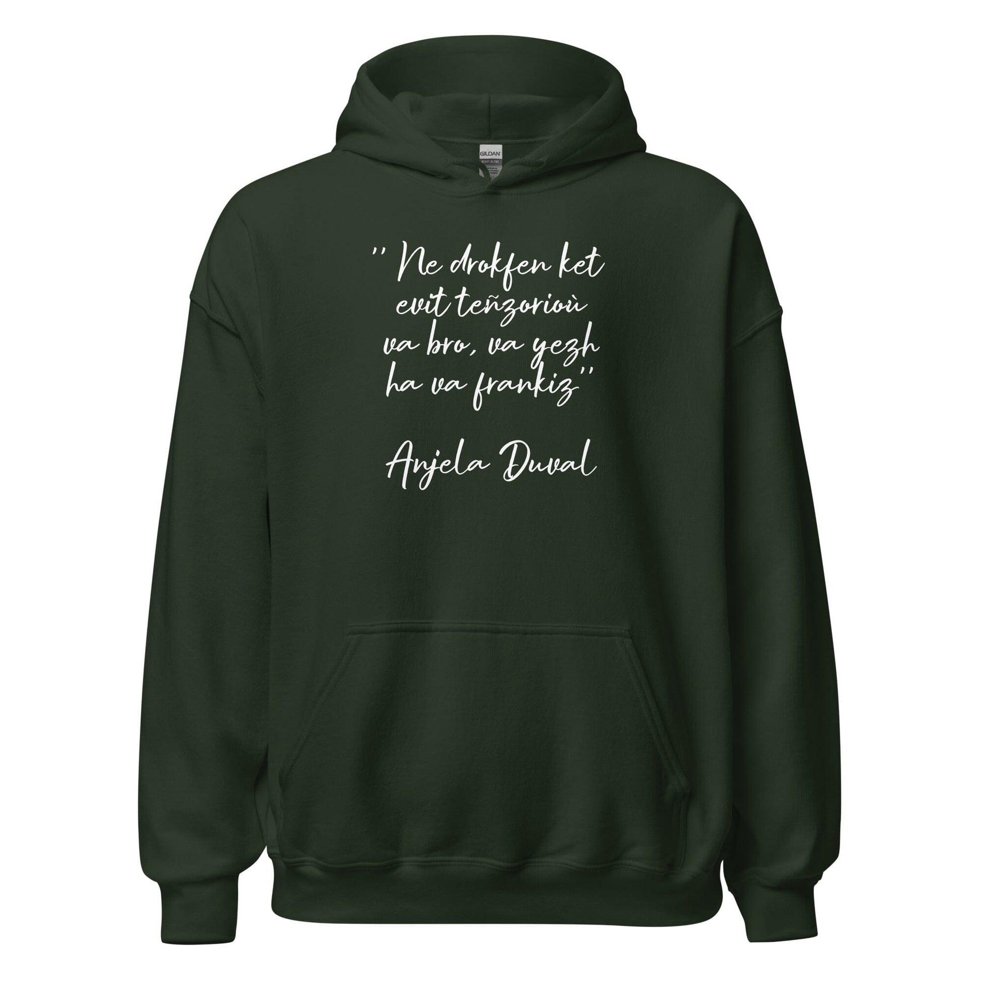 Sweat à capuche Ne drokfen ket evit teñzorioù Anjela Duval sweatshirt Bevet Breizh 