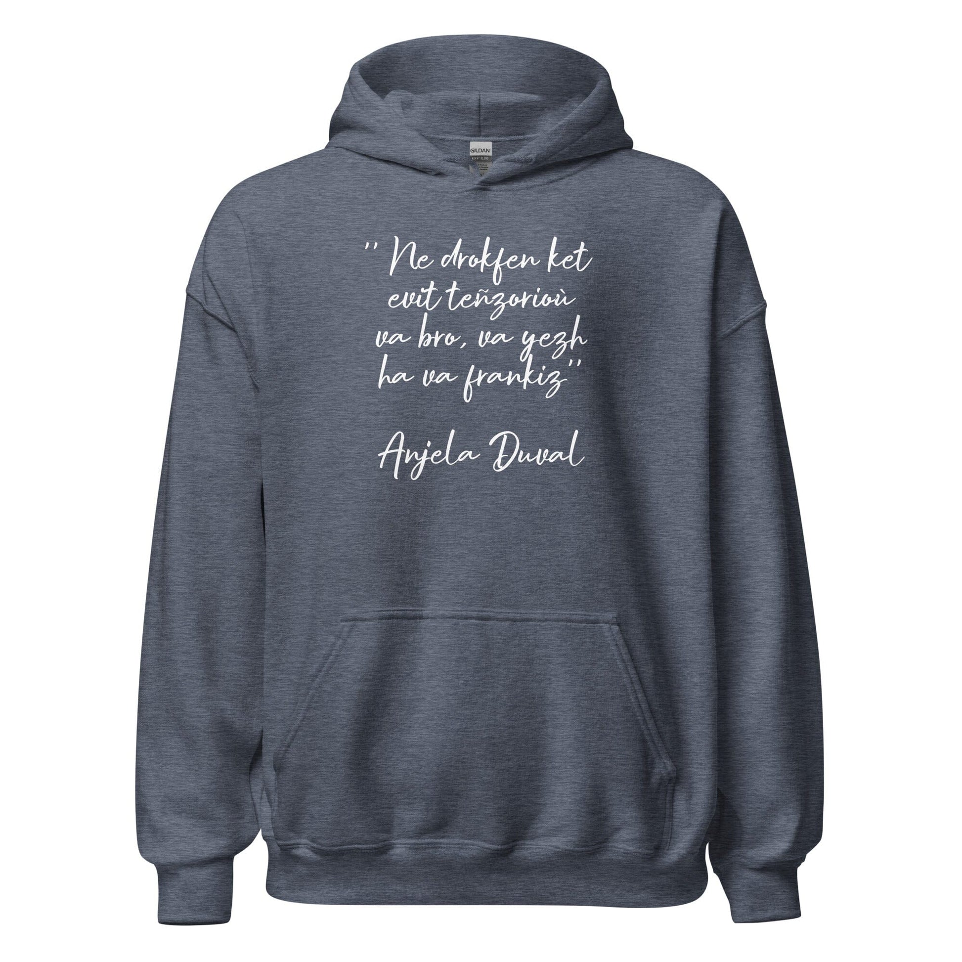 Sweat à capuche Ne drokfen ket evit teñzorioù Anjela Duval sweatshirt Bevet Breizh 