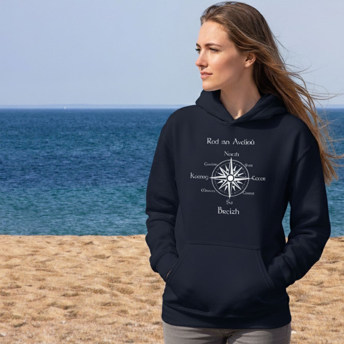 Sweat à capuche Rod an Avelioù – Rose des Vents Bretonne sweat-shirt Bevet Breizh 