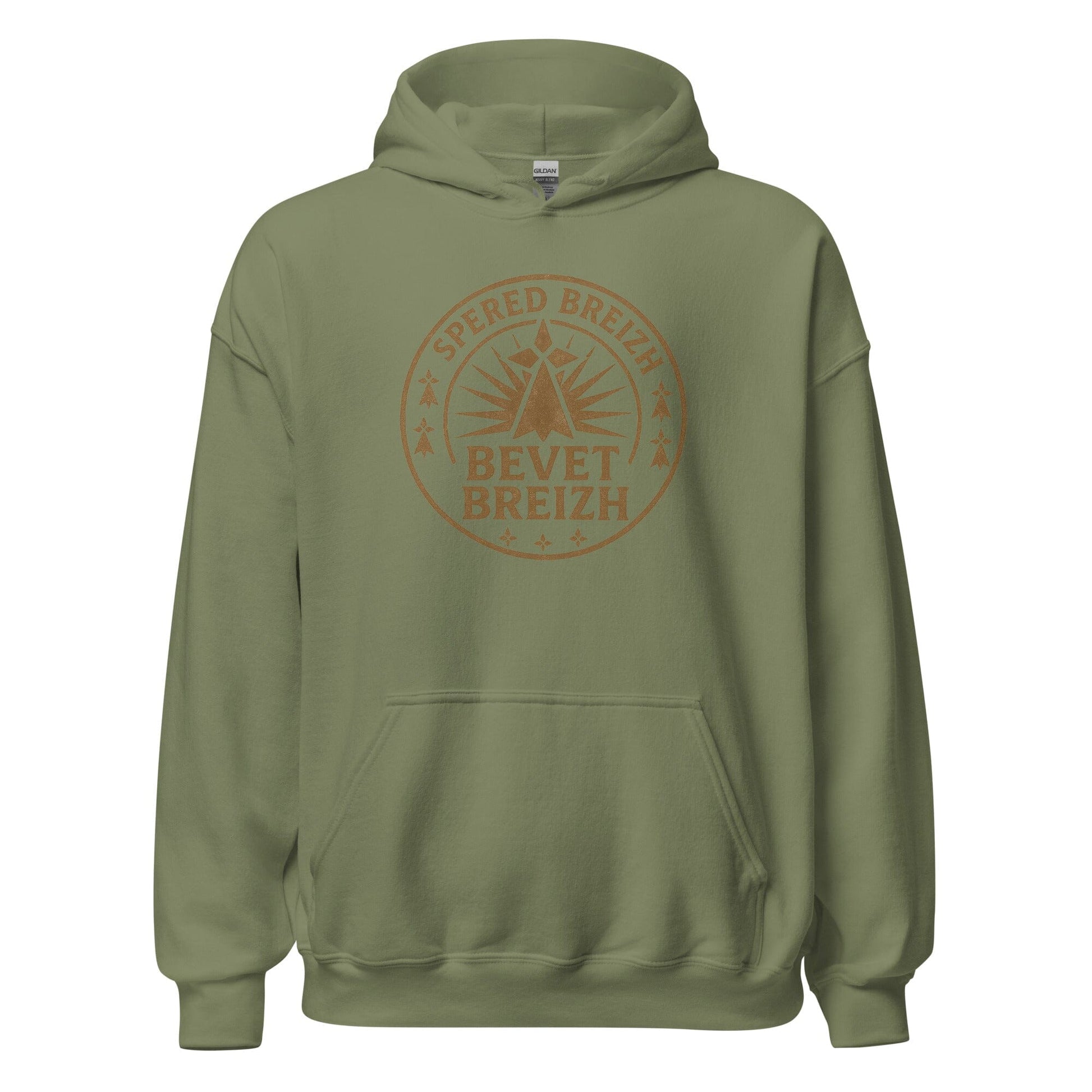 Sweat à capuche Spered Breizh sweat-shirt Bevet Breizh Vert Militaire S 