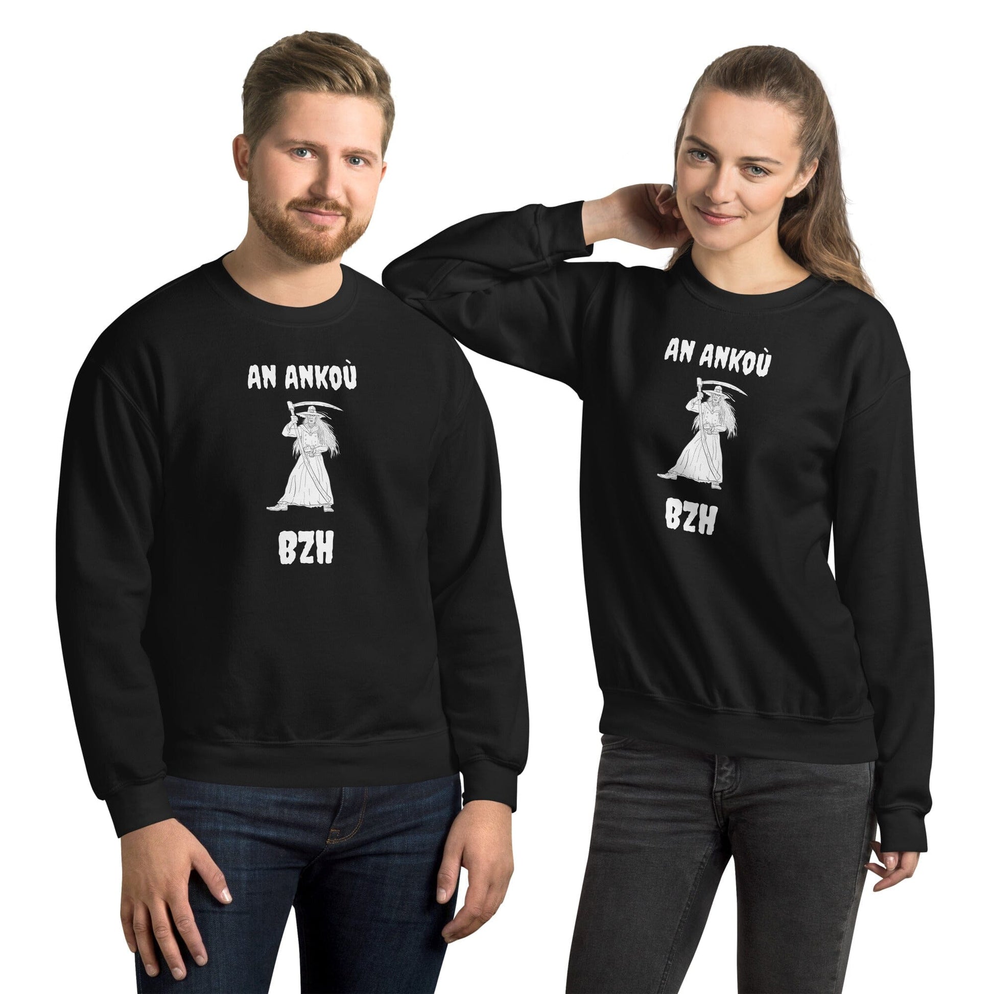 Sweat-shirt unisexe An Ankoù Bevet Breizh Noir S 