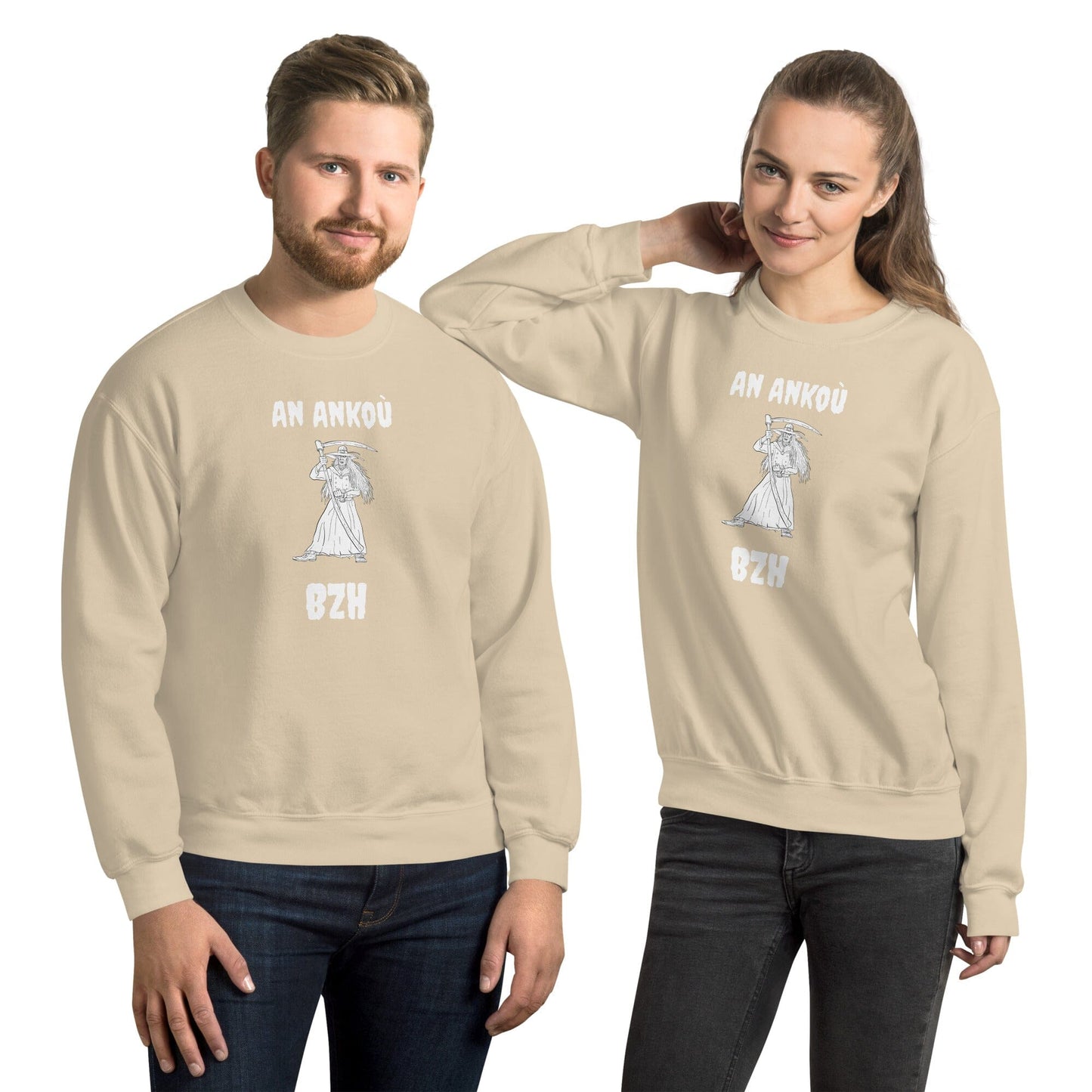 Sweat-shirt unisexe An Ankoù Bevet Breizh Sable S 