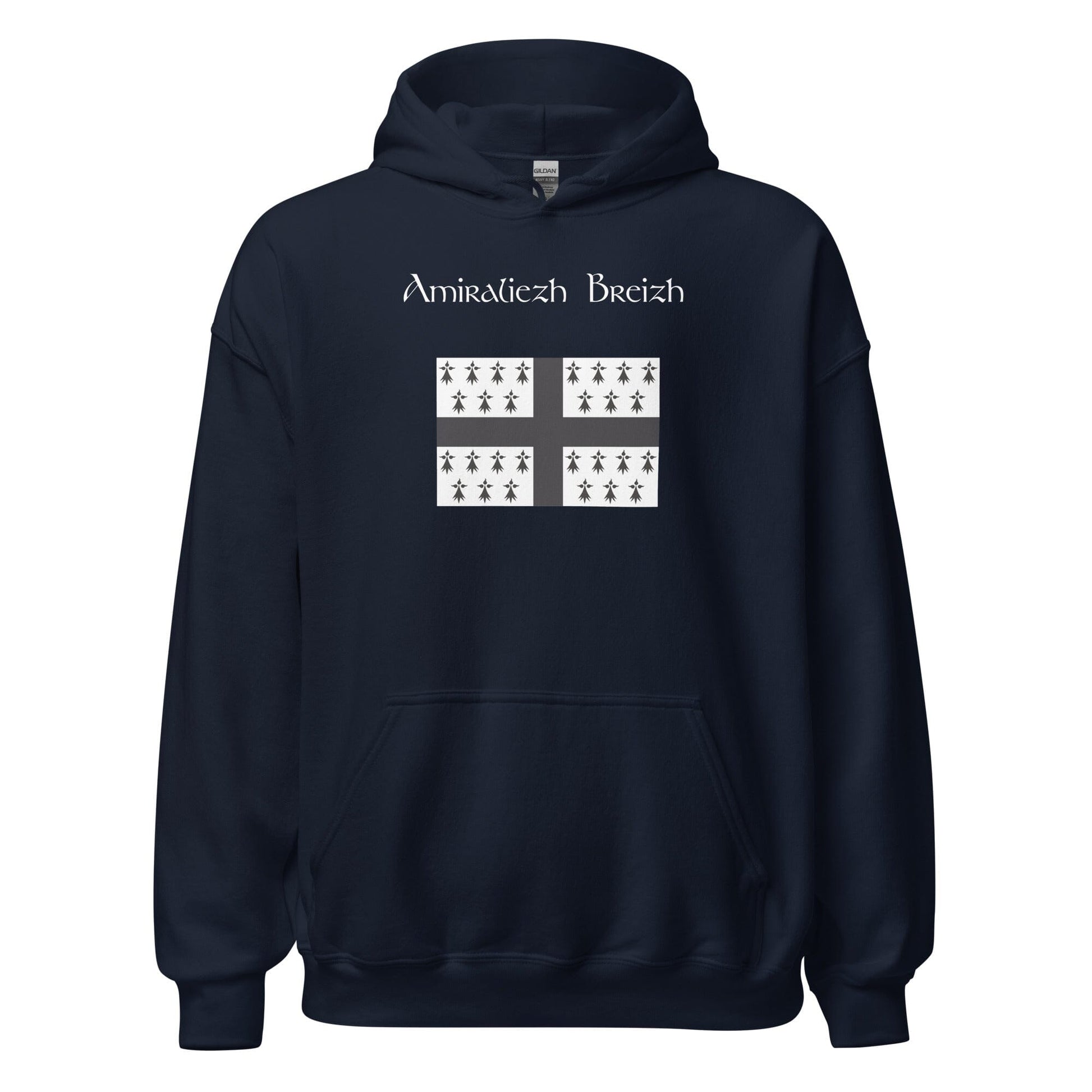 Sweatshirt à capuche amiraliezh Breizh sweat-shirt Bevet Breizh Bleu Marine S 