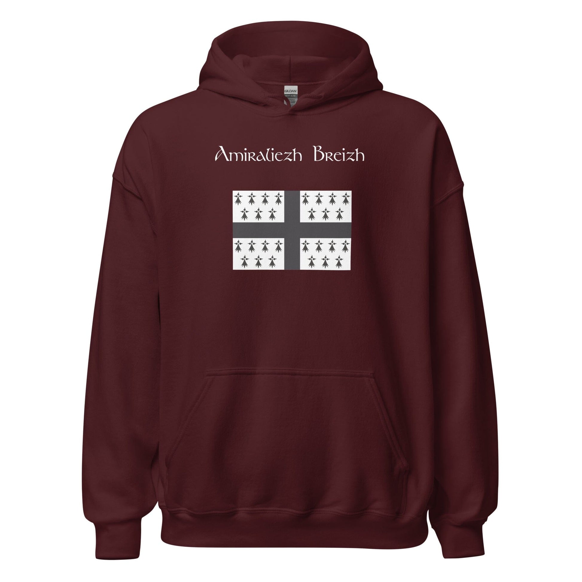 Sweatshirt à capuche amiraliezh Breizh sweat-shirt Bevet Breizh Bordeaux S 