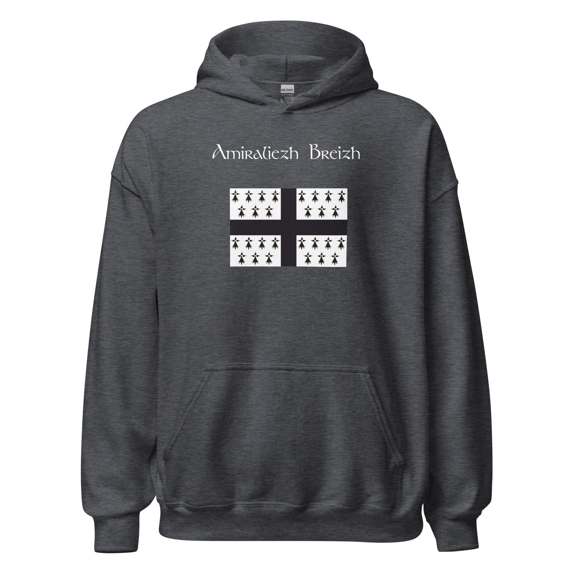 Sweatshirt à capuche amiraliezh Breizh sweat-shirt Bevet Breizh Gris Foncé Chiné S 