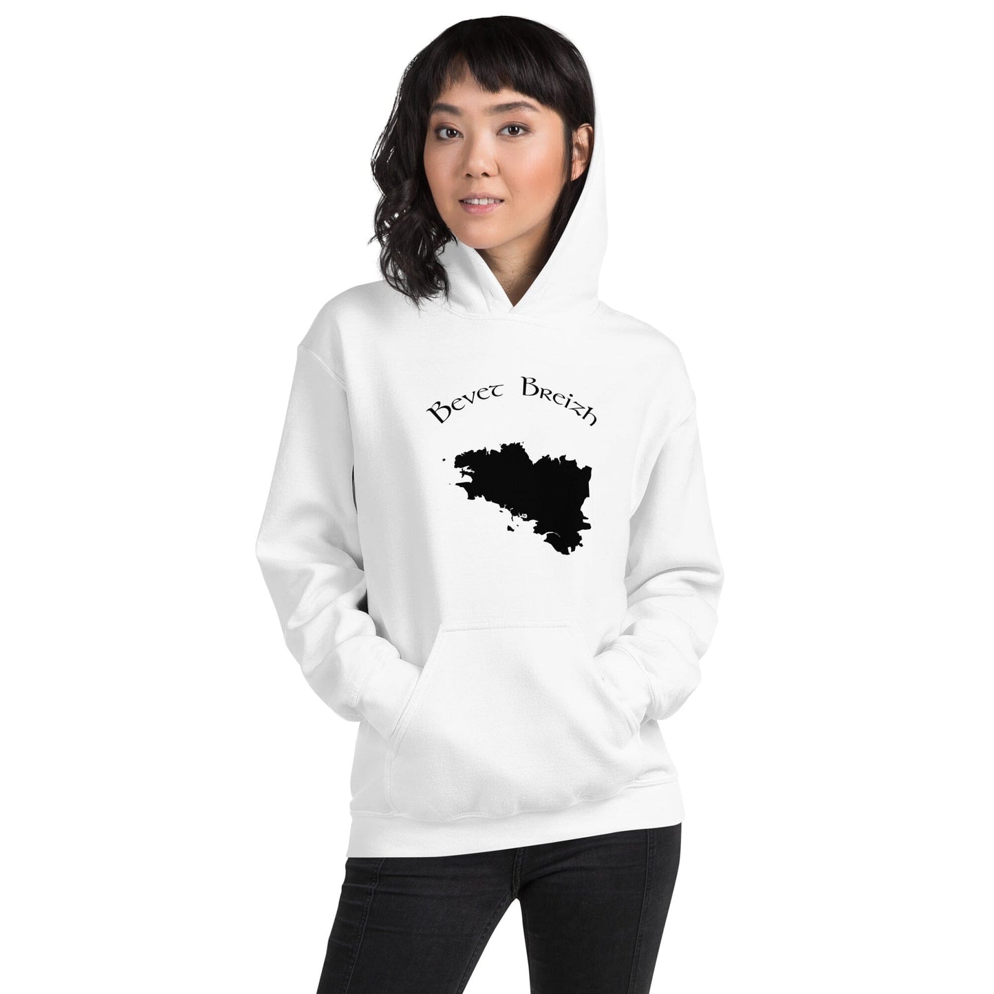 Sweatshirt à capuche blanc pour femme Bevet Breizh Bevet Breizh S 