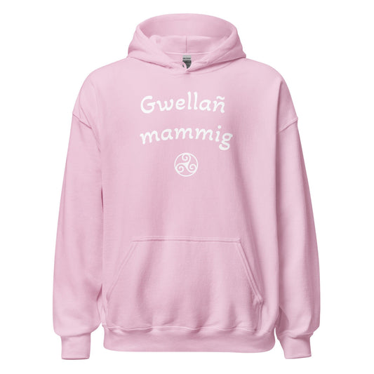 Sweatshirt à capuche Gwellañ mammig sweat-shirt Bevet Breizh Rose Clair S 