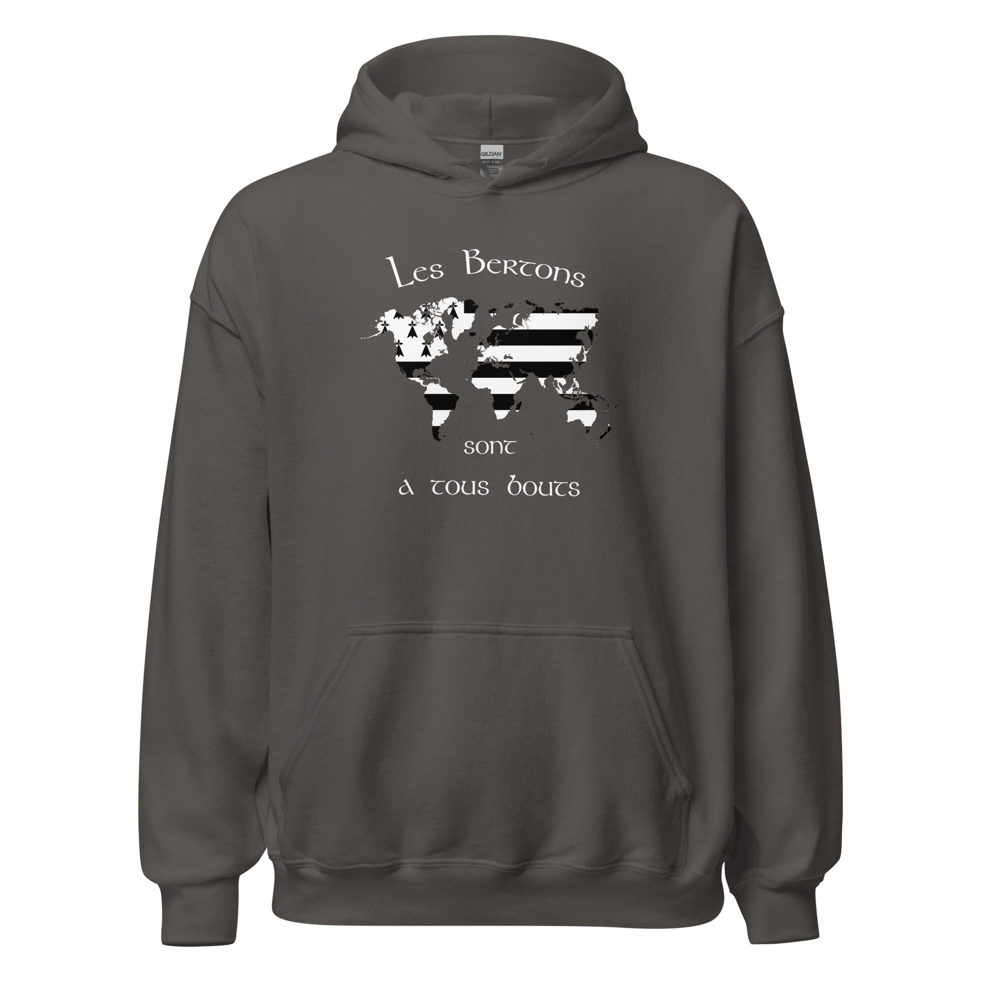 Sweatshirt à capuche les Bertons sont a tous bouts sweatshirt Bevet Breizh Anthracite S 