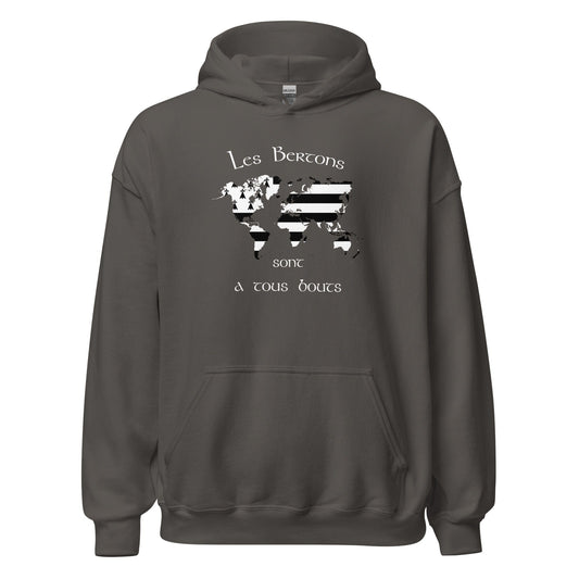 Sweatshirt à capuche les Bertons sont a tous bouts sweatshirt Bevet Breizh Anthracite S 