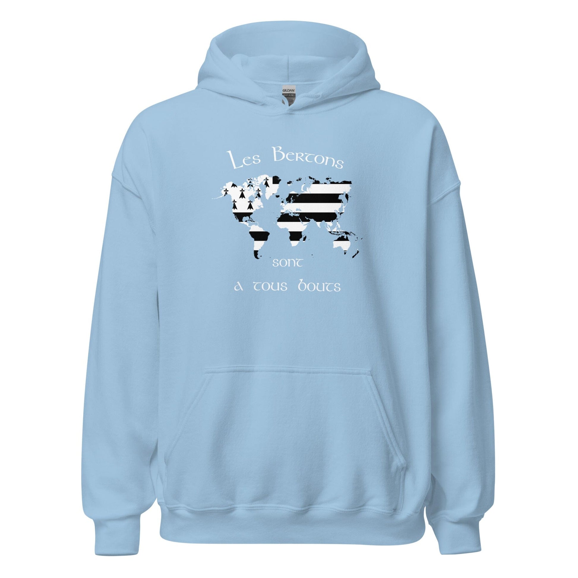 Sweatshirt à capuche les Bertons sont a tous bouts sweatshirt Bevet Breizh Bleu Clair S 