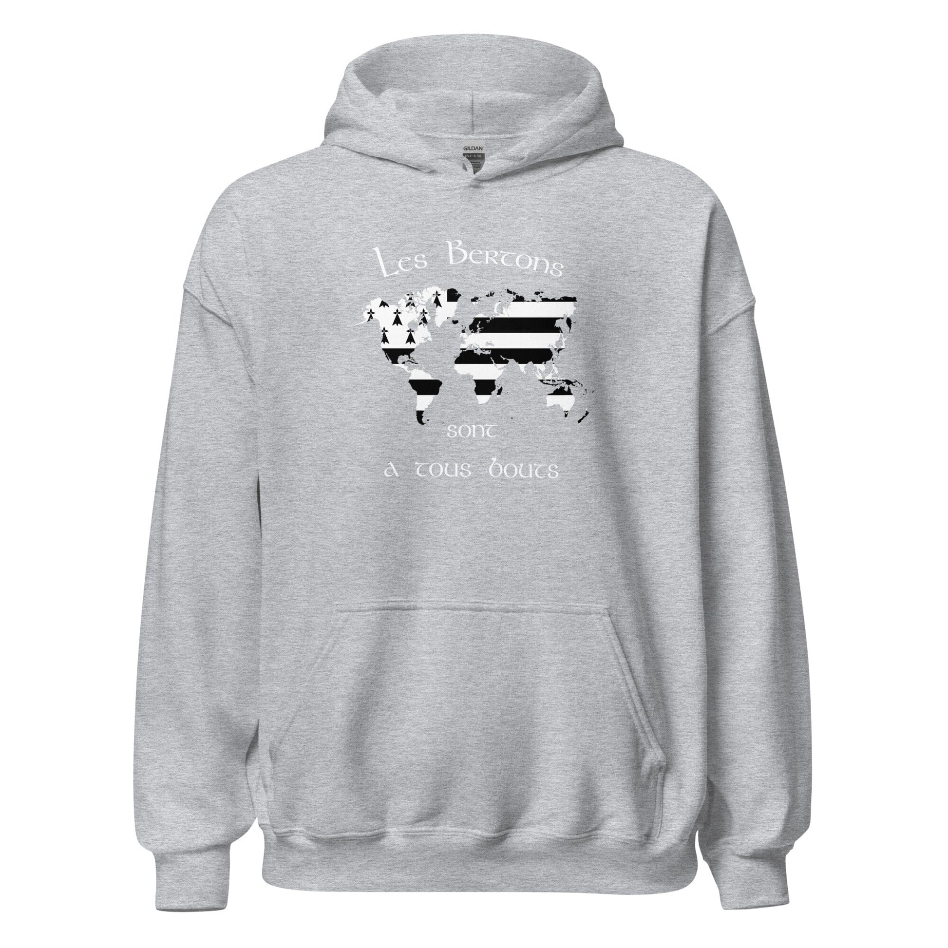 Sweatshirt à capuche les Bertons sont a tous bouts sweatshirt Bevet Breizh Gris Sport S 