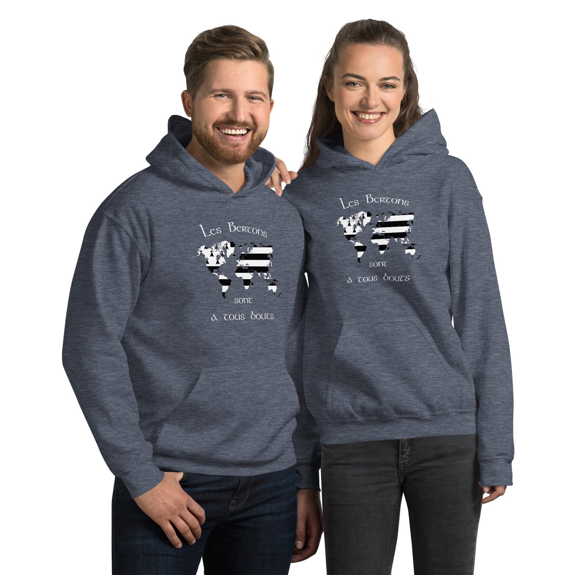 Sweatshirt à capuche les Bertons sont a tous bouts sweatshirt Bevet Breizh Heather Sport Dark Navy S 