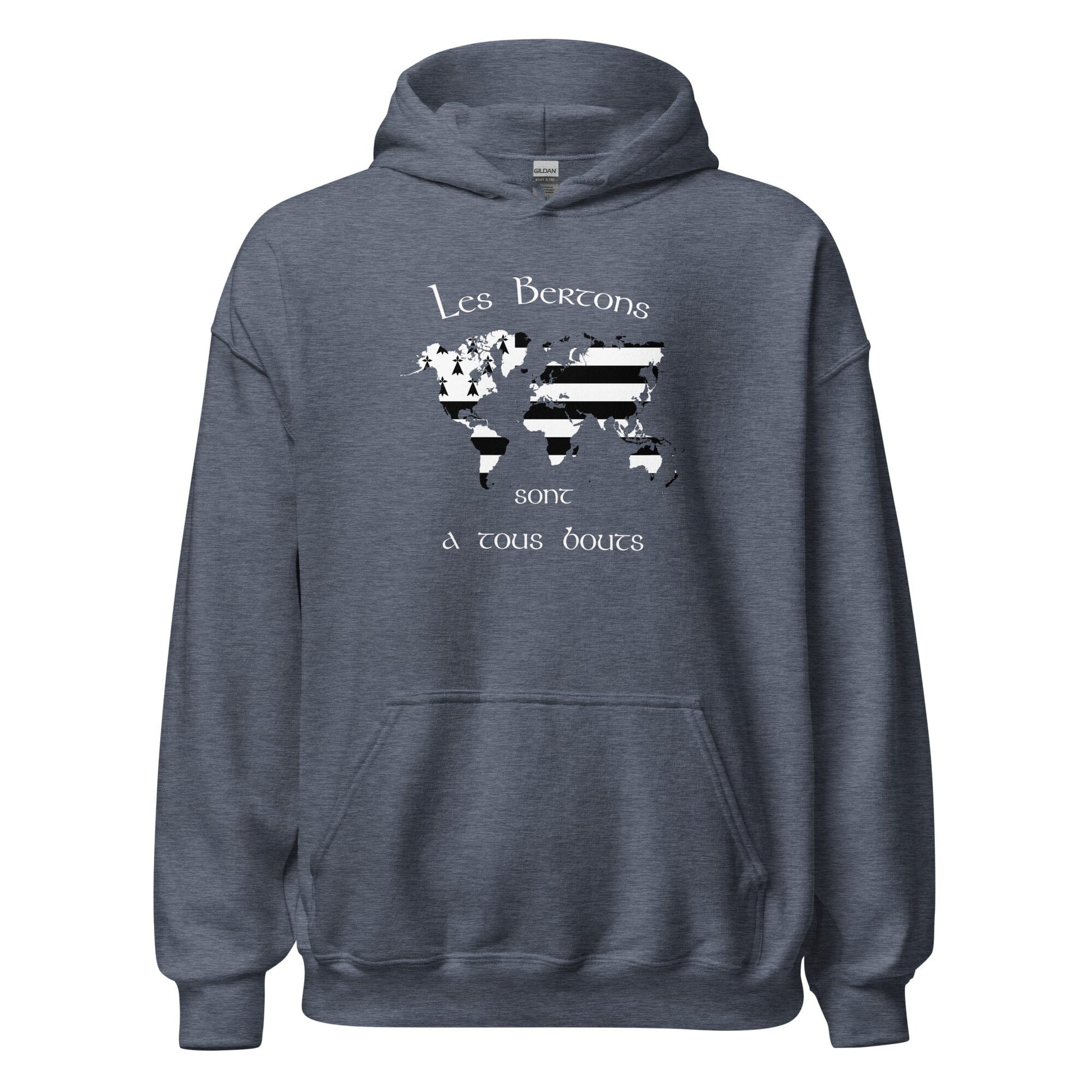 Sweatshirt à capuche les Bertons sont a tous bouts sweatshirt Bevet Breizh Heather Sport Dark Navy S 