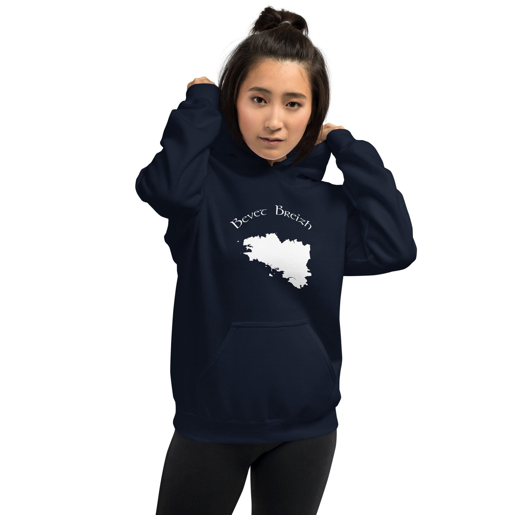 Sweatshirt à capuche pour femme Bevet Breizh Bevet Breizh Bleu Marine S 