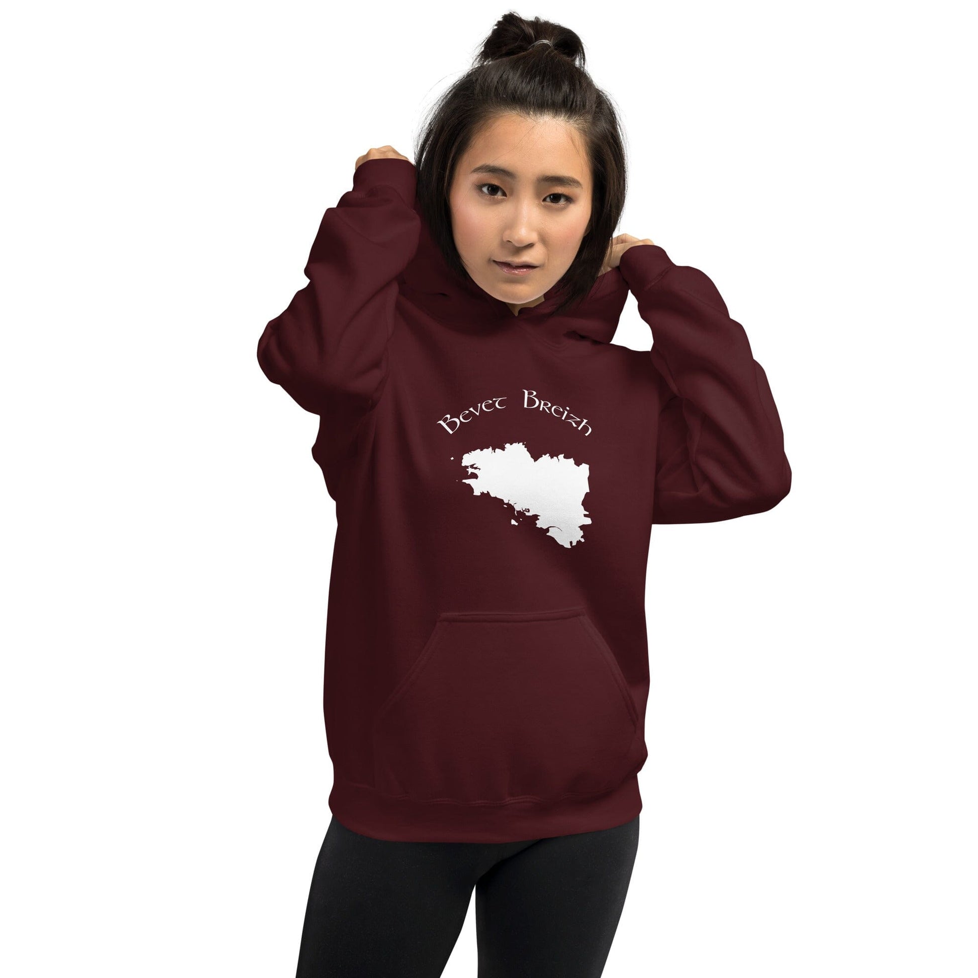 Sweatshirt à capuche pour femme Bevet Breizh Bevet Breizh Bordeaux S 