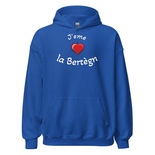 Sweatshirt à capuche pour femme J'eme la Bertègn sweat-shirt Bevet Breizh Bleu Roi S 