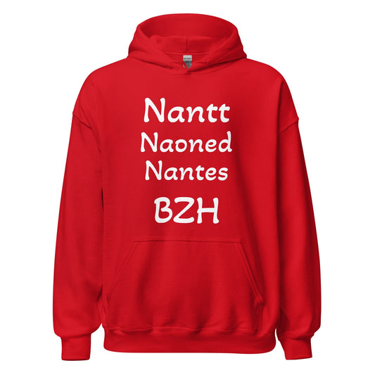 Sweatshirt à capuche pour femme Nantes=BZH sweat-shirt Bevet Breizh Rouge S 