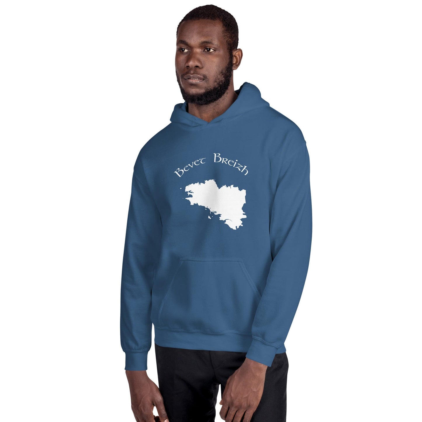 Sweatshirt à capuche pour homme Bevet Breizh Bevet Breizh Bleu Indigo S 