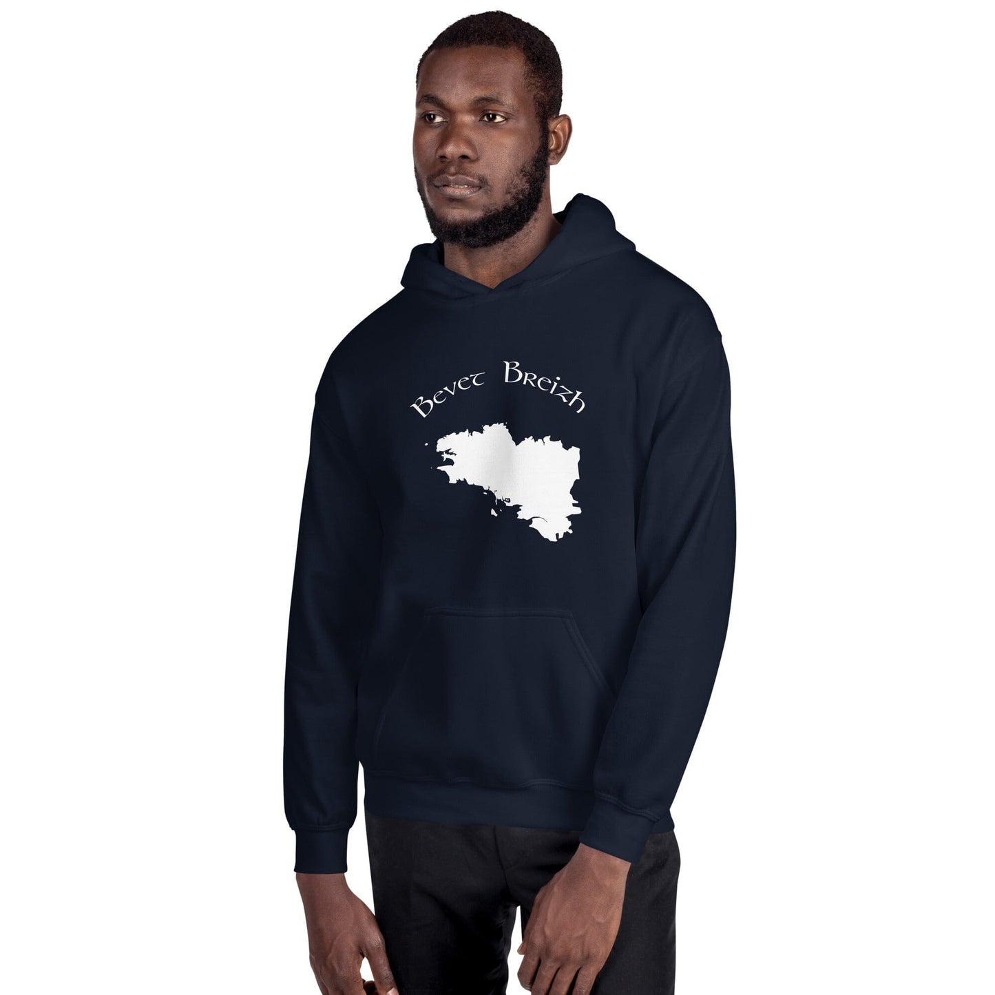 Sweatshirt à capuche pour homme Bevet Breizh Bevet Breizh Bleu Marine S 