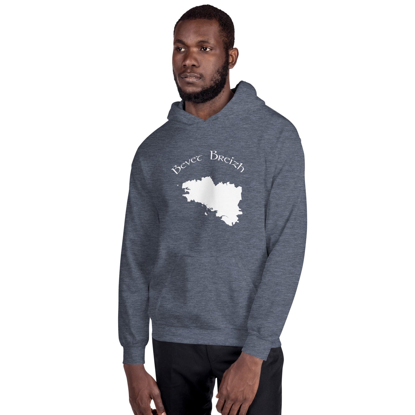 Sweatshirt à capuche pour homme Bevet Breizh Bevet Breizh Heather Sport Dark Navy S 