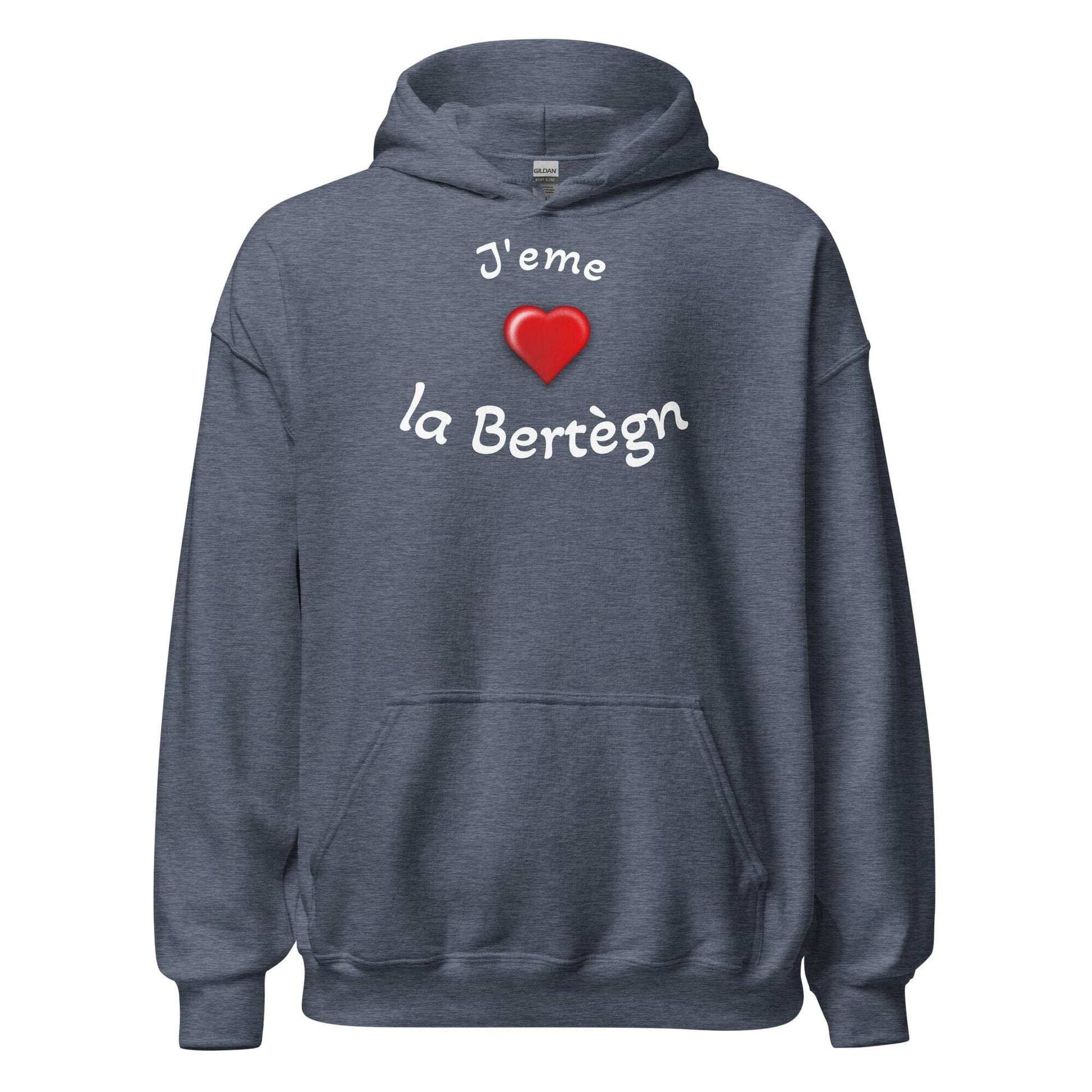 Sweatshirt à capuche pour homme J'eme la Bertègn sweatshirt Bevet Breizh Heather Sport Dark Navy S 
