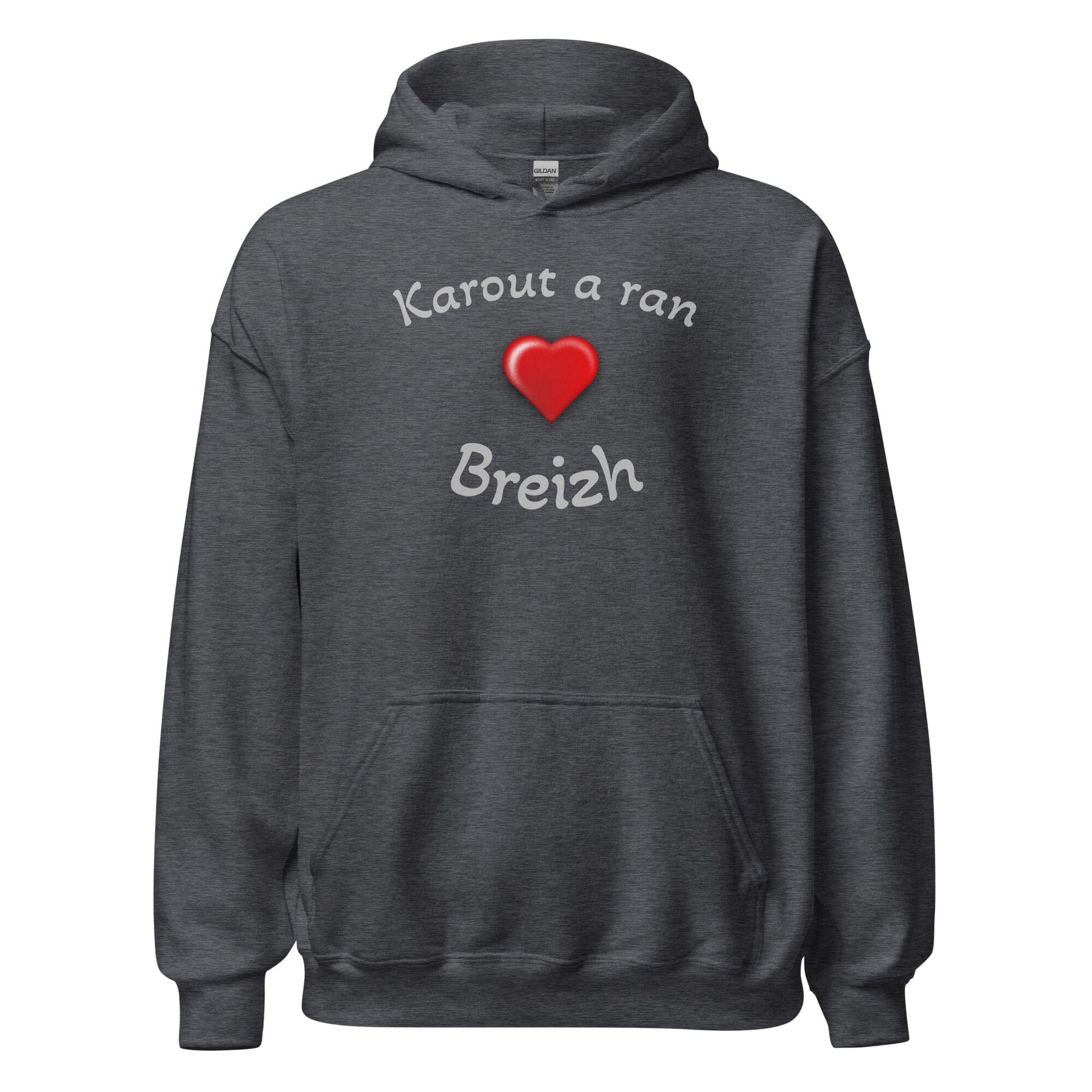 Sweatshirt à capuche pour homme Karout a ran Breizh sweat-shirt Bevet Breizh Gris Foncé Chiné S 