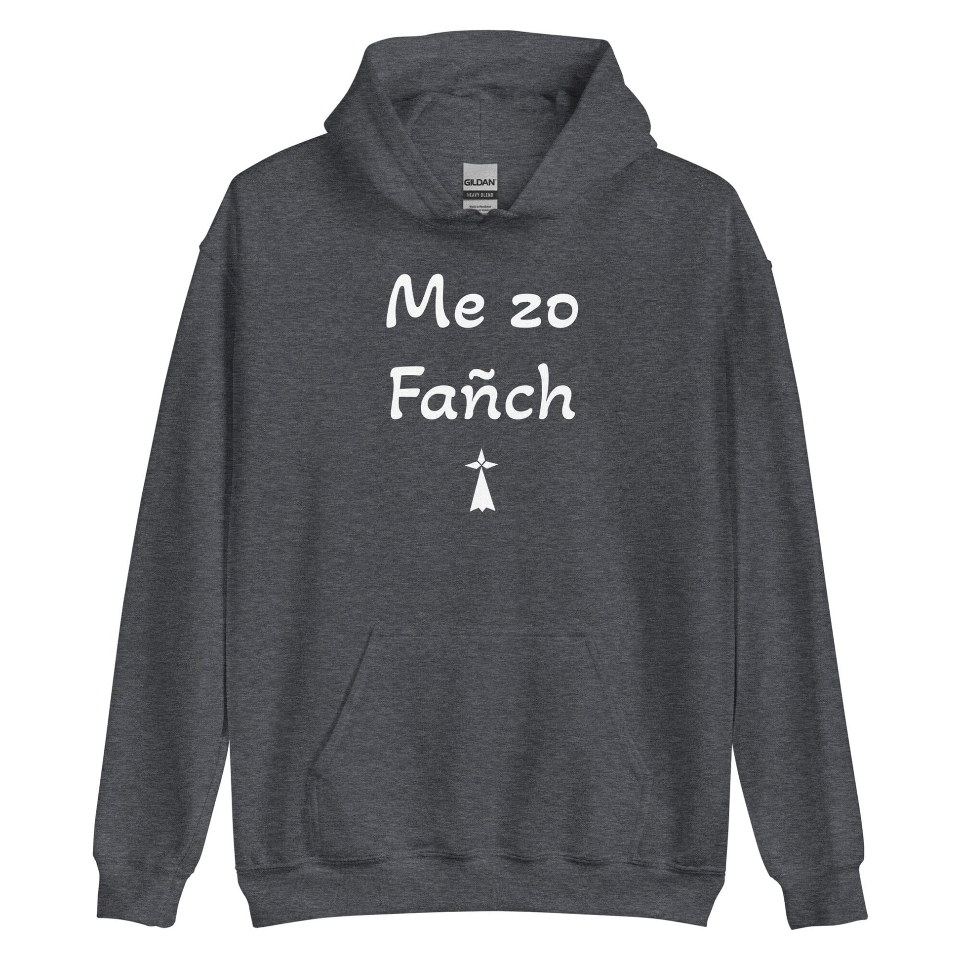 Sweatshirt à capuche unisexe me zo Fañch sweat-shirt Bevet Breizh Gris Foncé Chiné S 