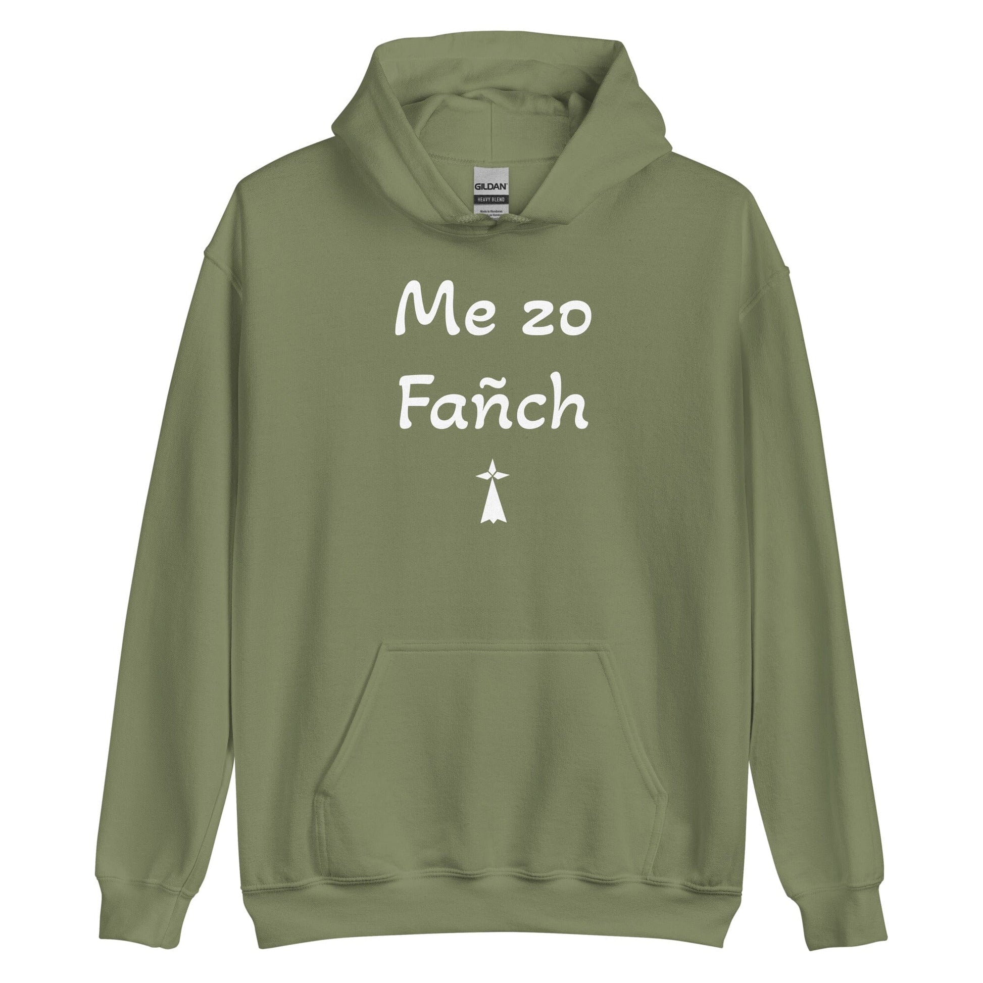 Sweatshirt à capuche unisexe me zo Fañch sweat-shirt Bevet Breizh Vert Militaire S 