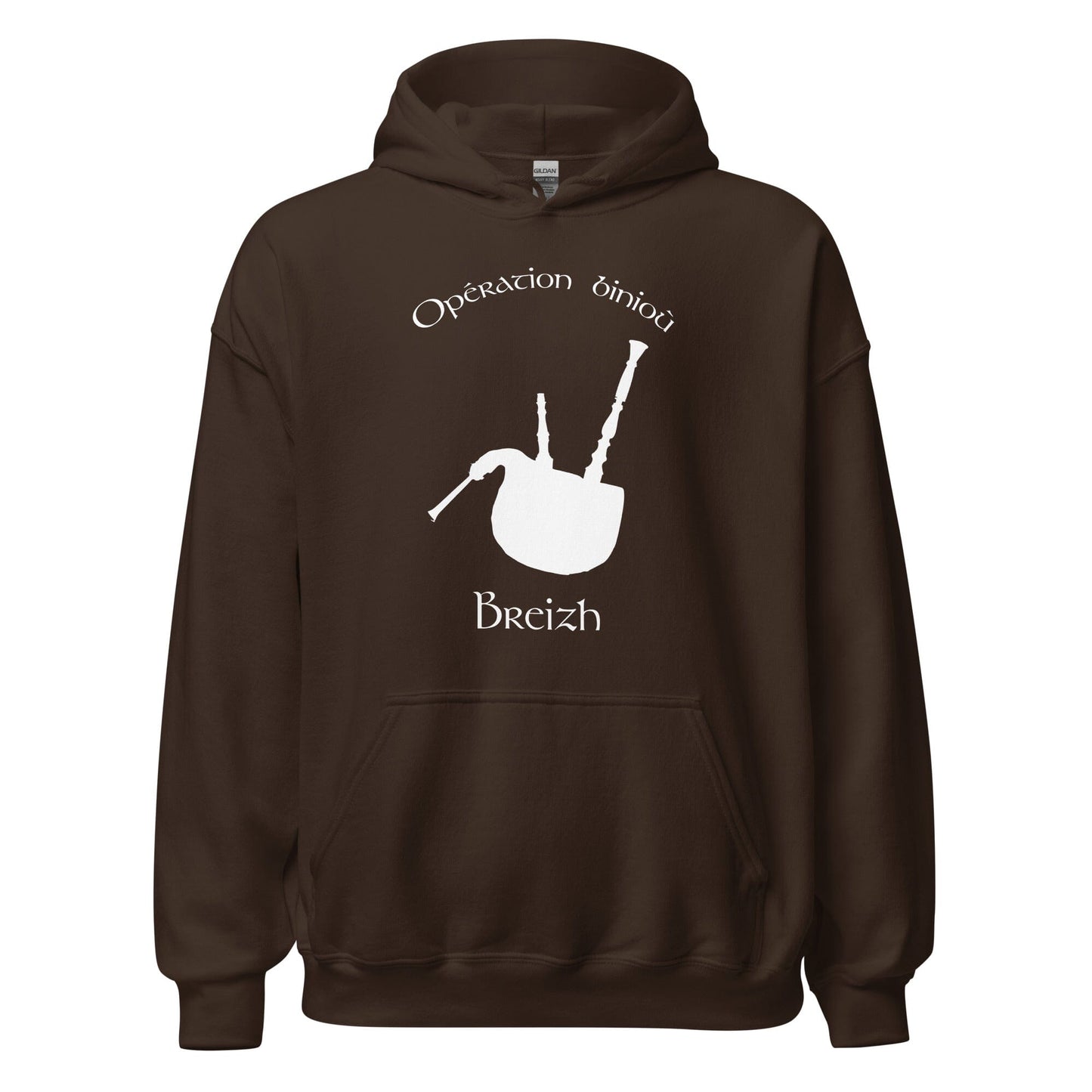 Sweatshirt à capuche unisexe opération binioù sweatshirt Bevet Breizh Chocolat Noir S 