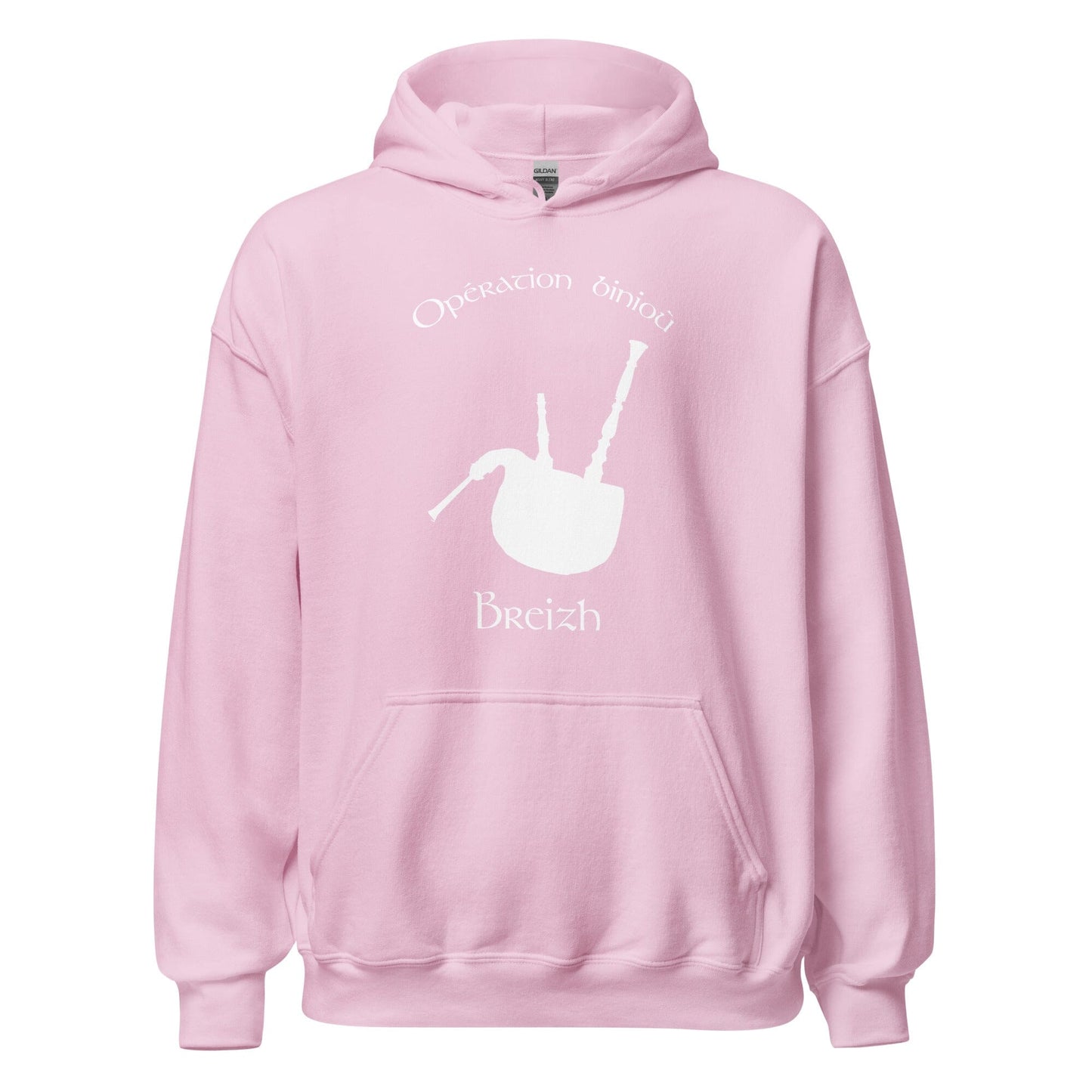 Sweatshirt à capuche unisexe opération binioù sweatshirt Bevet Breizh Rose Clair S 