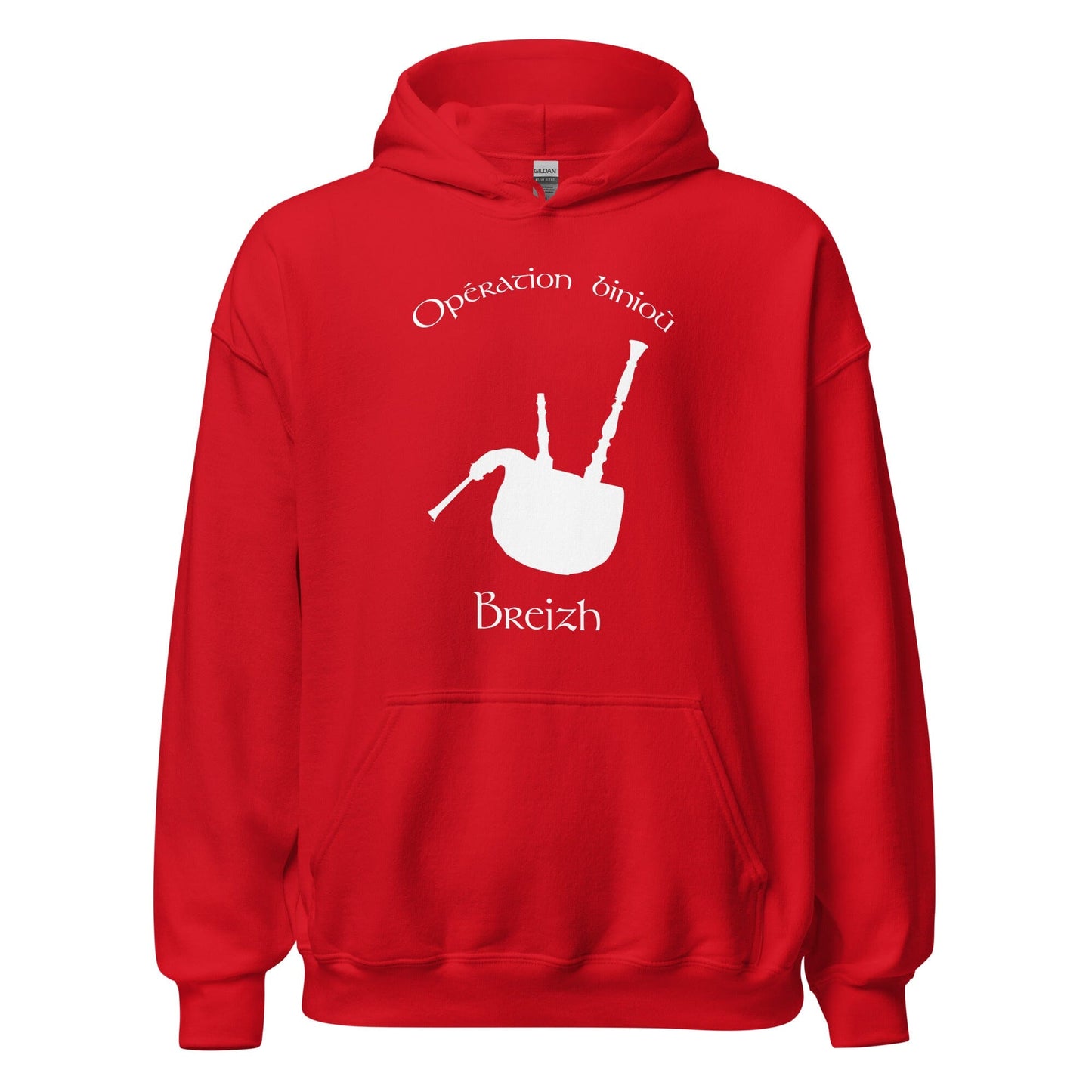 Sweatshirt à capuche unisexe opération binioù sweatshirt Bevet Breizh Rouge S 