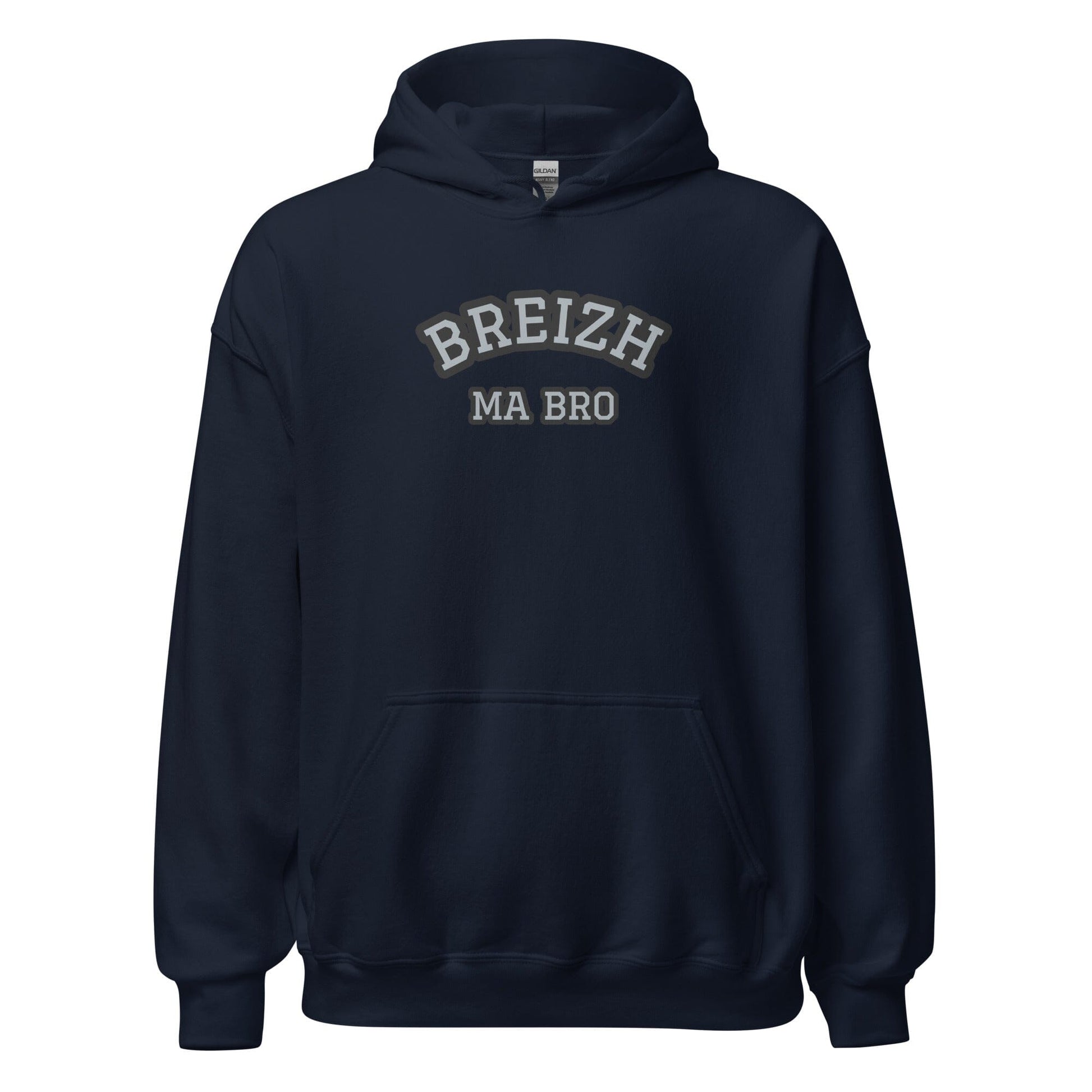 Sweatshirt Breizh ma bro unisexe à capuche sweatshirt Bevet Breizh Bleu Marine S 