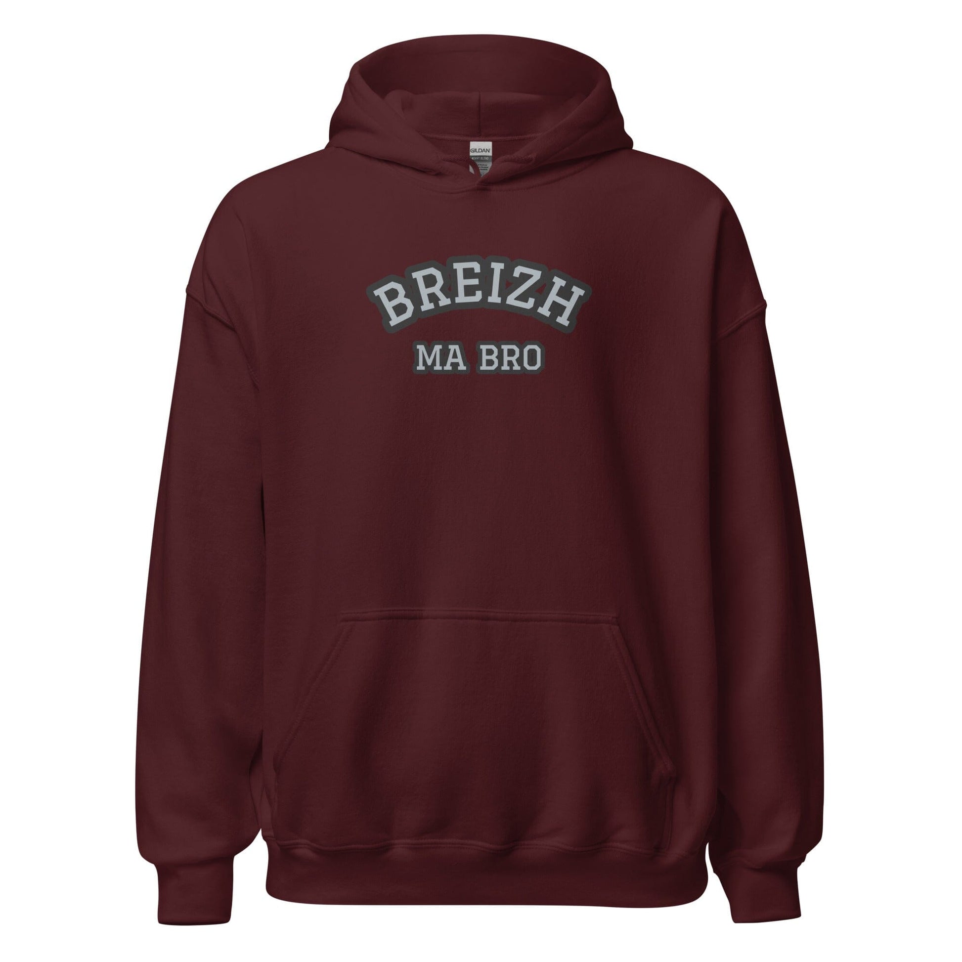 Sweatshirt Breizh ma bro unisexe à capuche sweatshirt Bevet Breizh Bordeaux S 