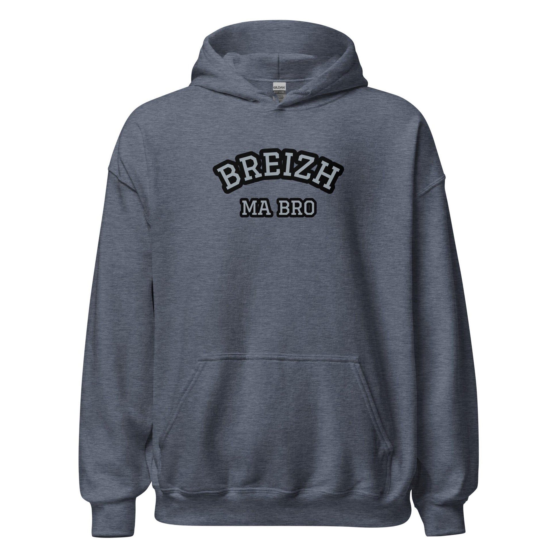 Sweatshirt Breizh ma bro unisexe à capuche sweatshirt Bevet Breizh Heather Sport Dark Navy S 