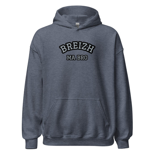Sweatshirt Breizh ma bro unisexe à capuche sweatshirt Bevet Breizh Heather Sport Dark Navy S 
