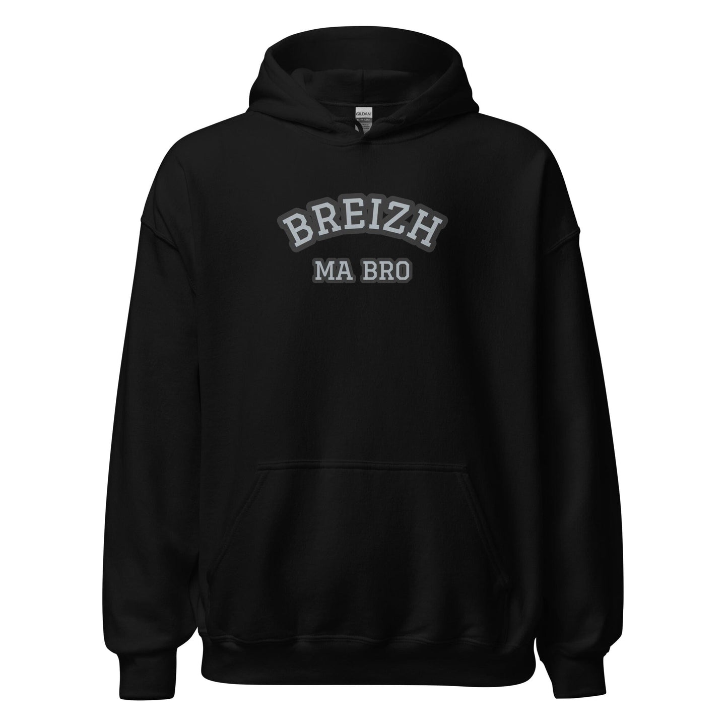 Sweatshirt Breizh ma bro unisexe à capuche sweatshirt Bevet Breizh Noir S 