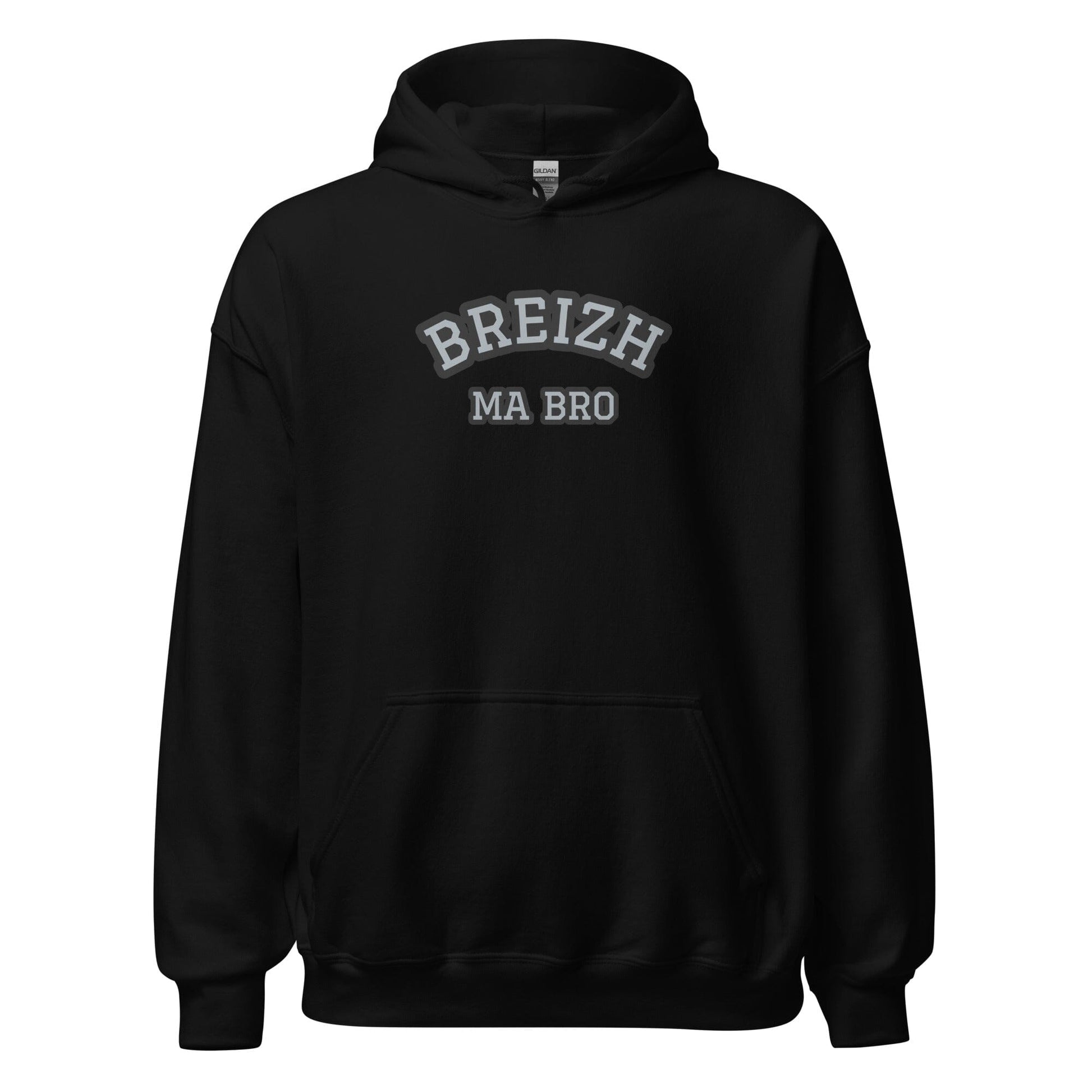 Sweatshirt Breizh ma bro unisexe à capuche sweatshirt Bevet Breizh Noir S 