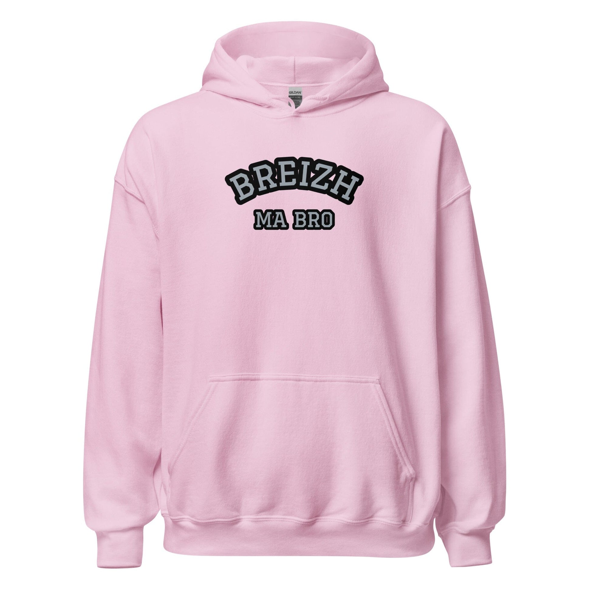 Sweatshirt Breizh ma bro unisexe à capuche sweatshirt Bevet Breizh Rose Clair S 