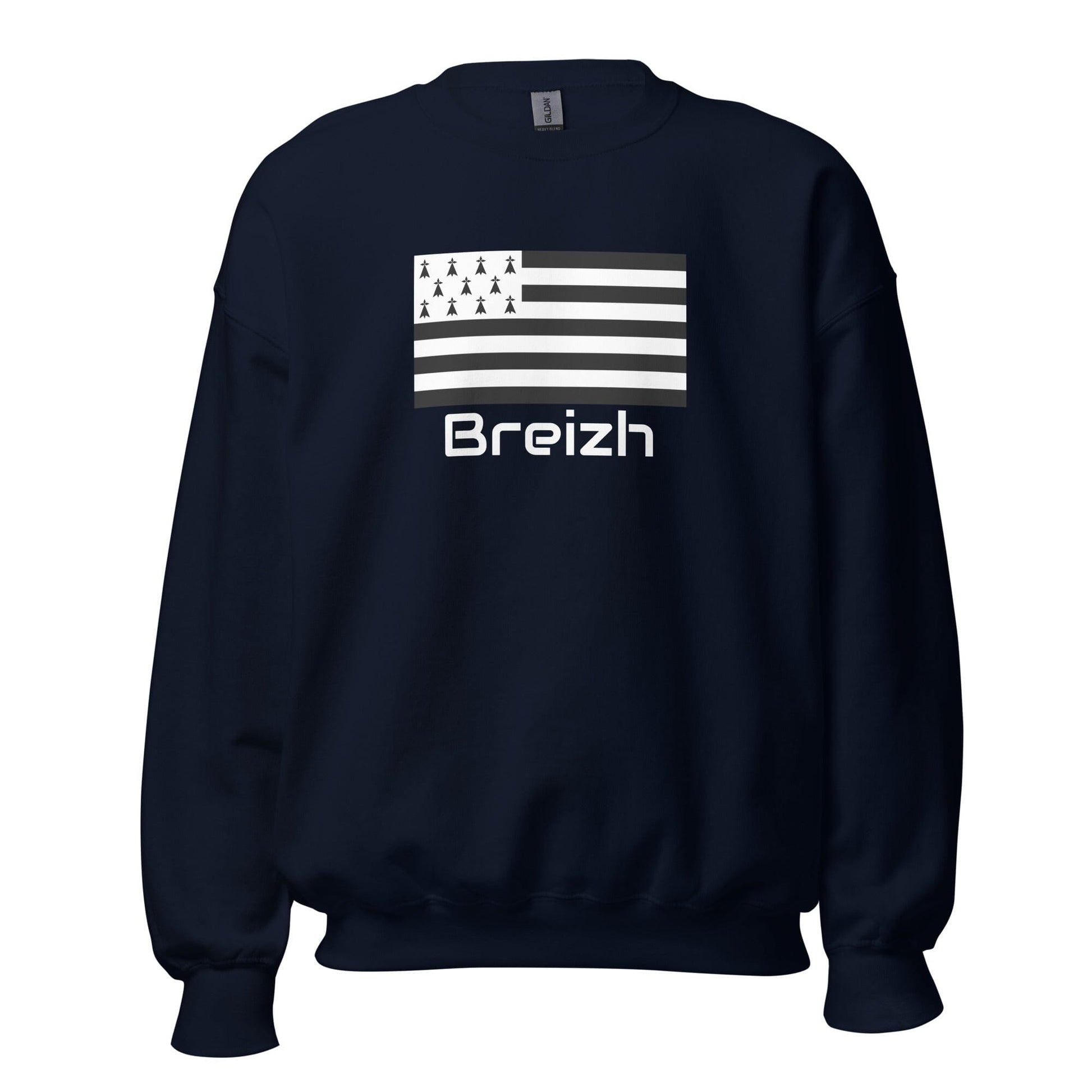 Sweatshirt Gwenn Ha Du Breizh unisexe sweat-shirt Bevet Breizh Bleu Marine 4XL 