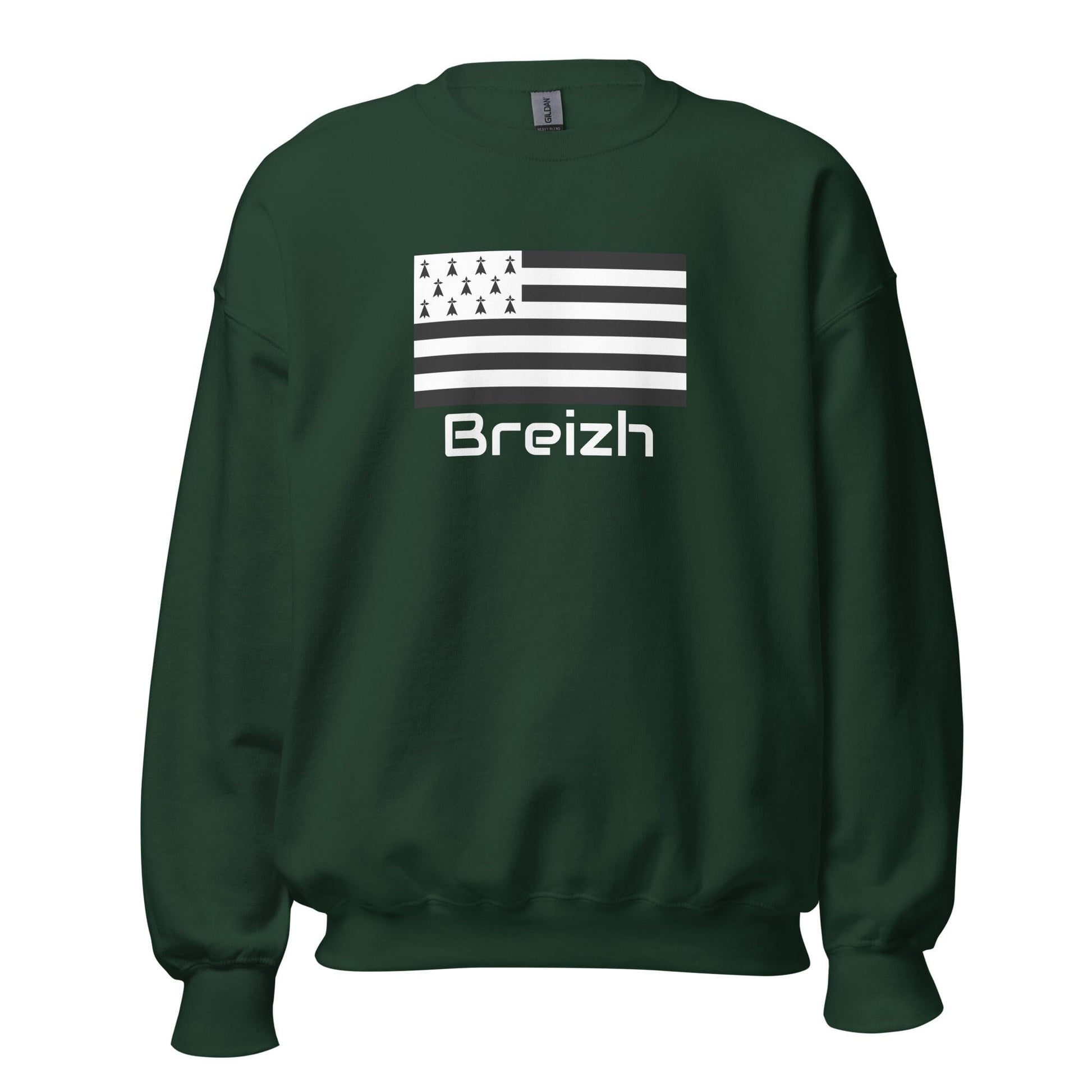 Sweatshirt Gwenn Ha Du Breizh unisexe sweat-shirt Bevet Breizh Vert Forêt 4XL 