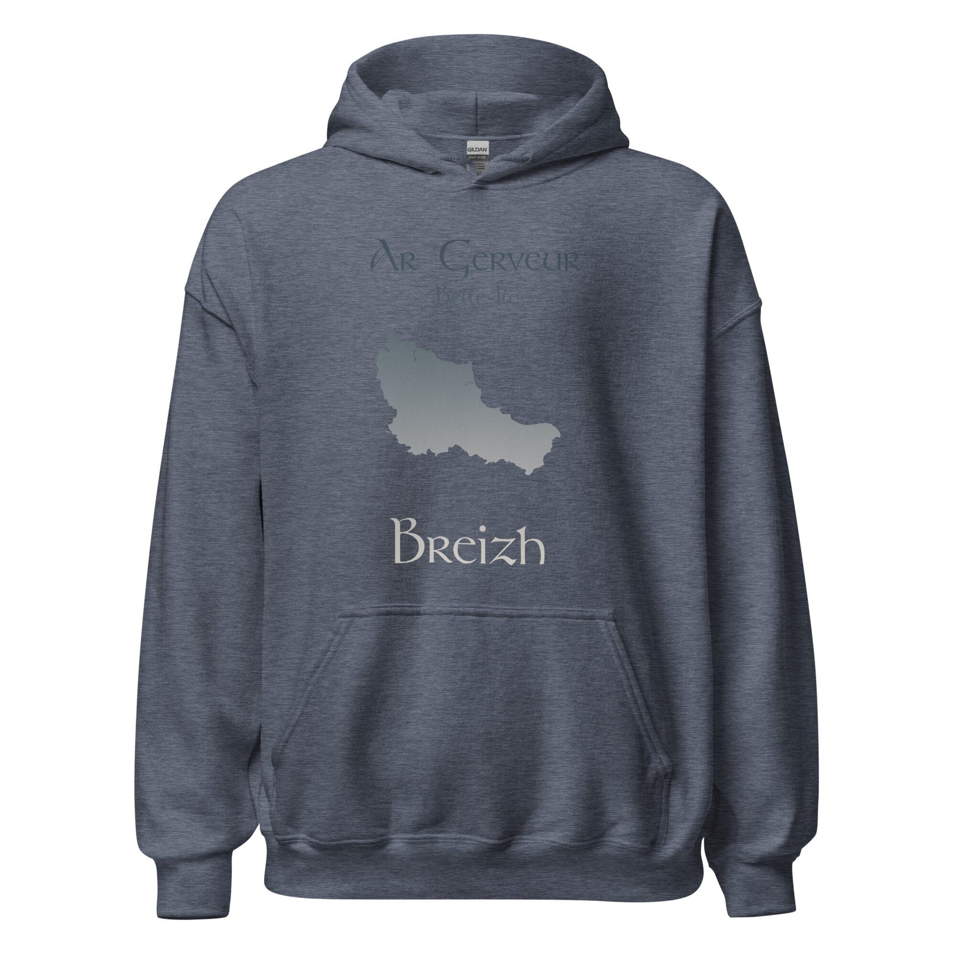 Sweatshirt unisexe à capuche Ar Gerveur Belle-Île sweat-shirt Bevet Breizh Heather Sport Dark Navy S 