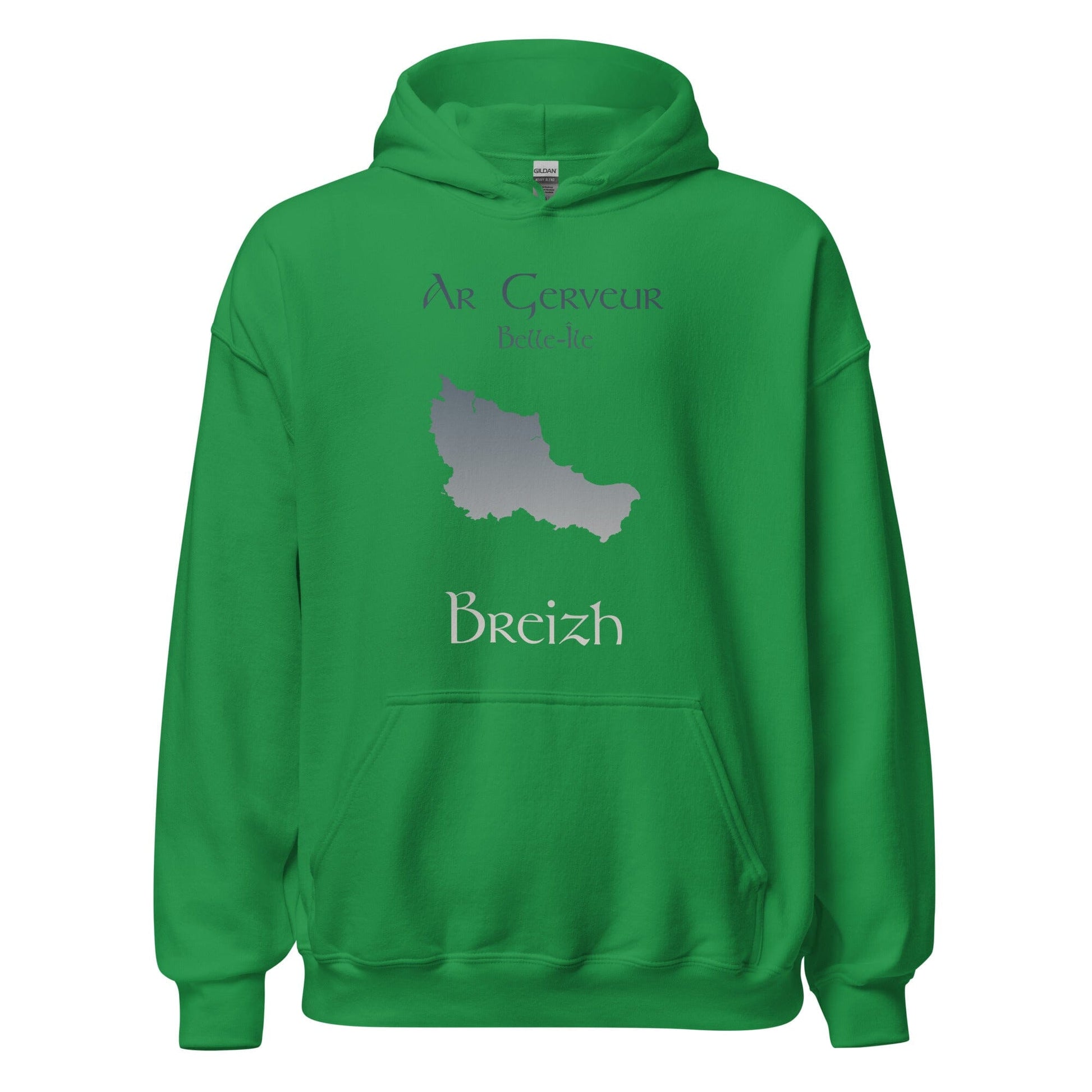Sweatshirt unisexe à capuche Ar Gerveur Belle-Île sweat-shirt Bevet Breizh Vert menthe S 