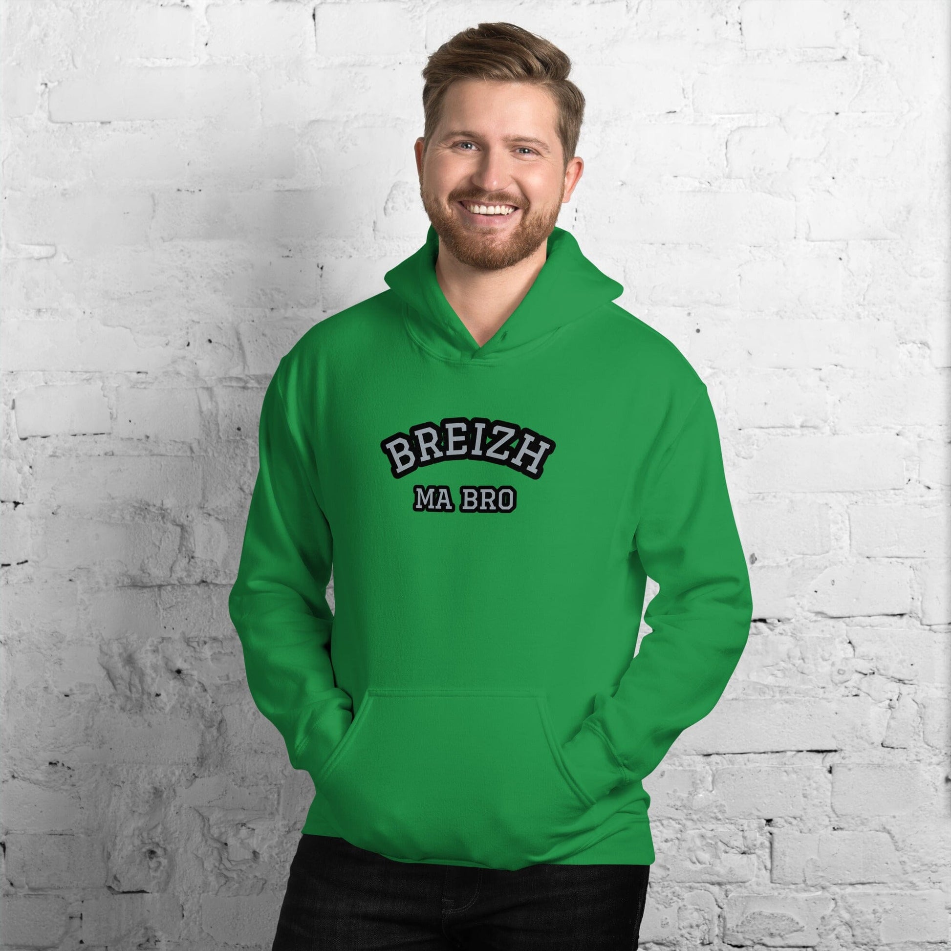 Sweatshirt unisexe à capuche Breizh ma bro Bevet Breizh Vert menthe S 