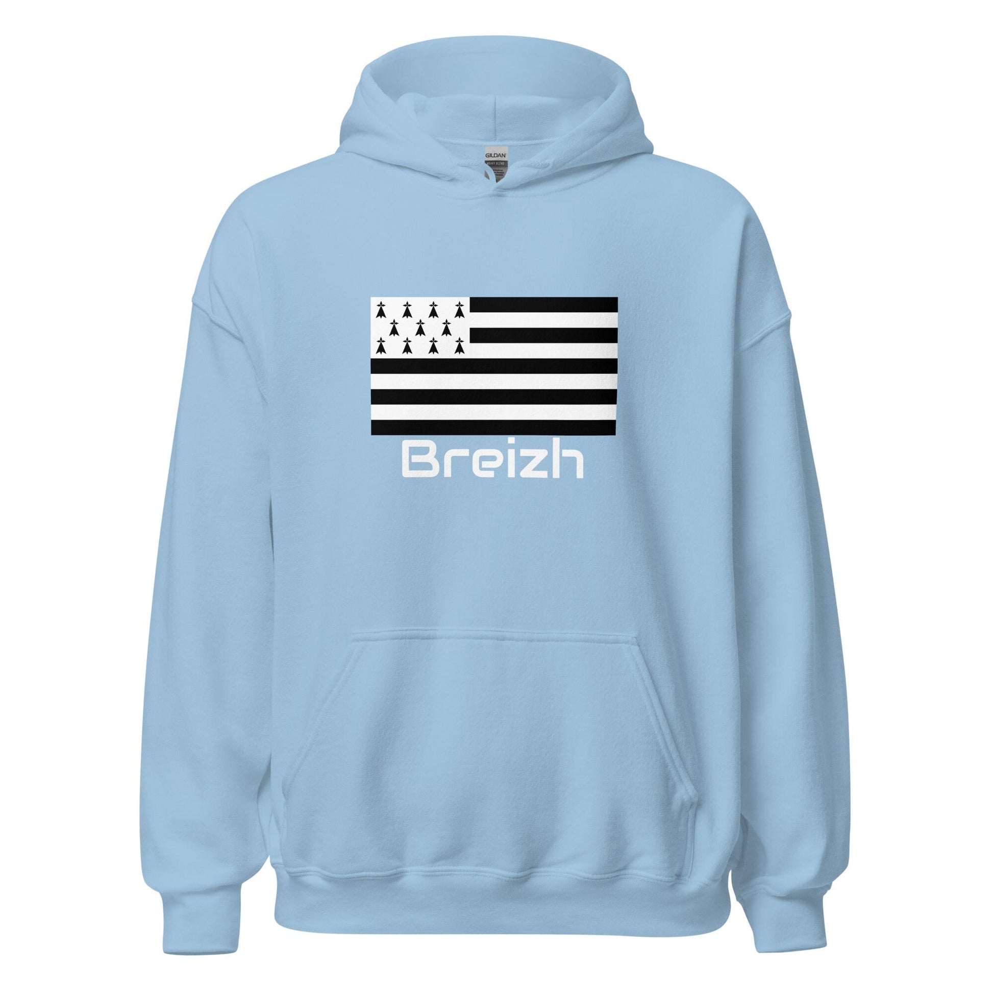 Sweatshirt unisexe à capuche Gwenn Ha Du Breizh sweat-shirt Bevet Breizh Bleu Clair S 